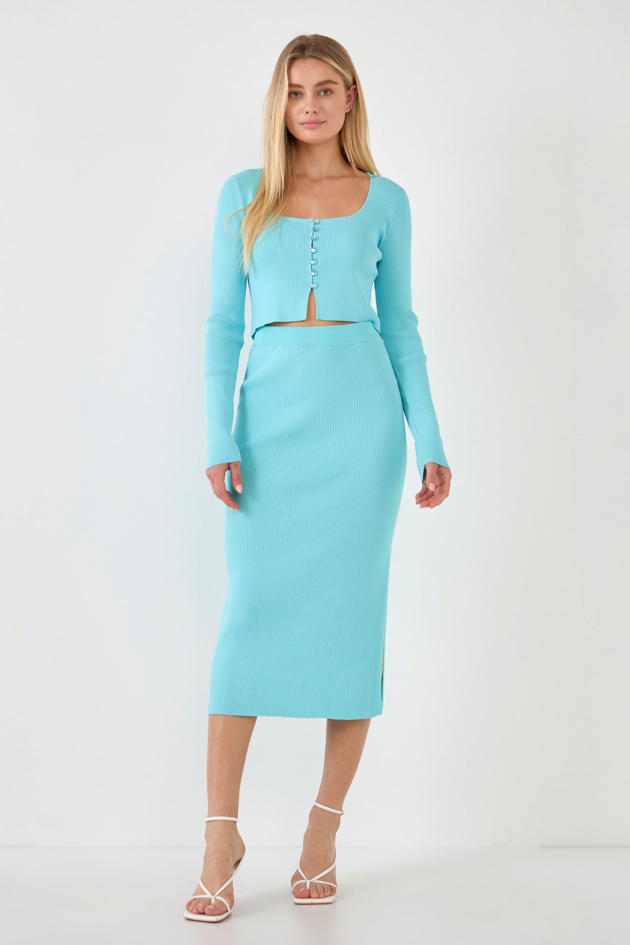 ENDLESS ROSE - Button Down Knit Cardigan - TOPS available at Objectrare