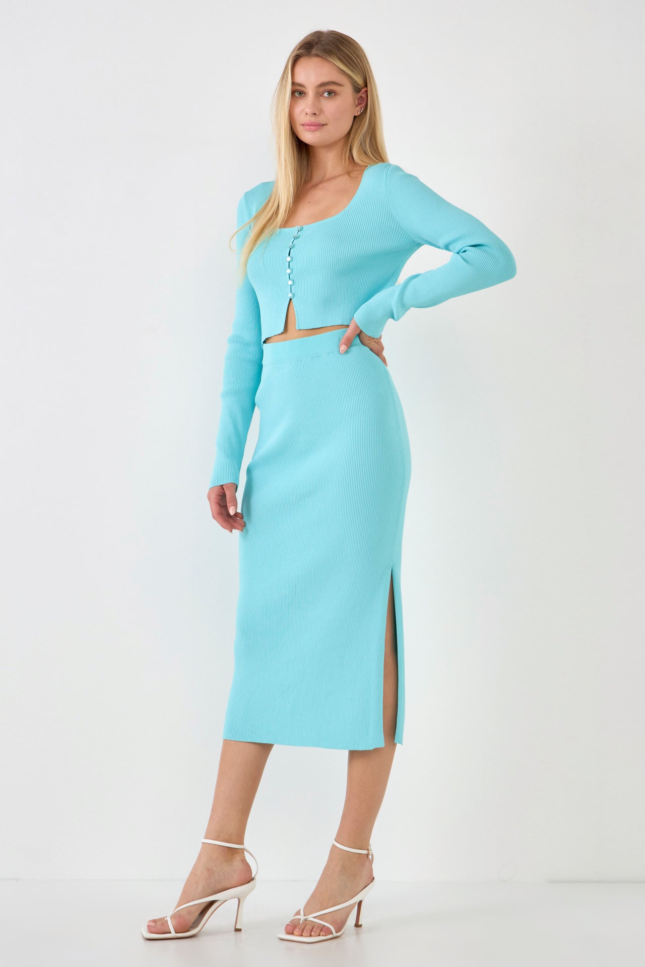 ENDLESS ROSE - Button Down Knit Cardigan - TOPS available at Objectrare