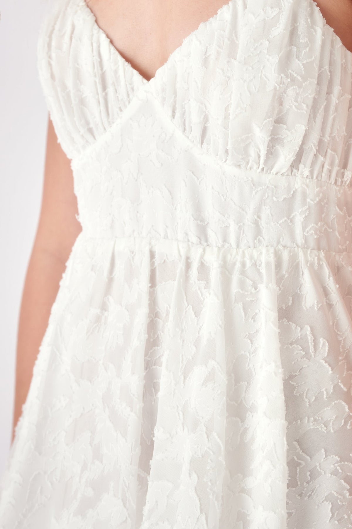 FREE THE ROSES - Floral Jacquard Tiered Maxi Dress - DRESSES available at Objectrare