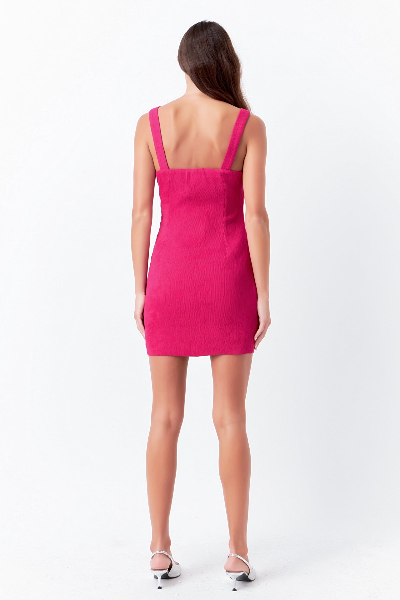 ENDLESS ROSE - Soft Touch Plisse Twist Mini Dress - DRESSES available at Objectrare