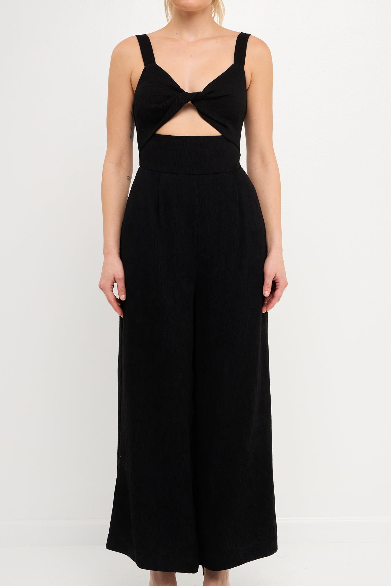 ENDLESS ROSE - Soft Touch Plisse Twist Jumpsuit - JUMPSUITS available at Objectrare