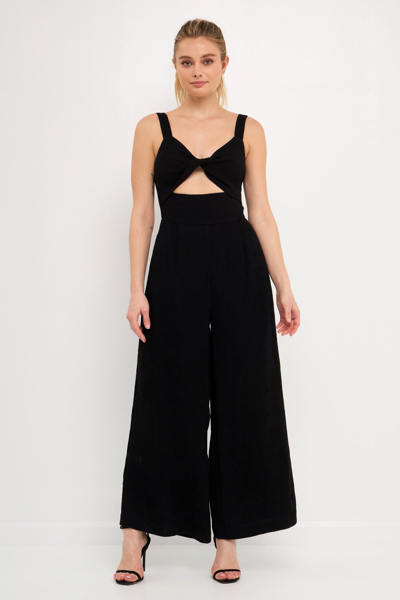 ENDLESS ROSE - Soft Touch Plisse Twist Jumpsuit - JUMPSUITS available at Objectrare