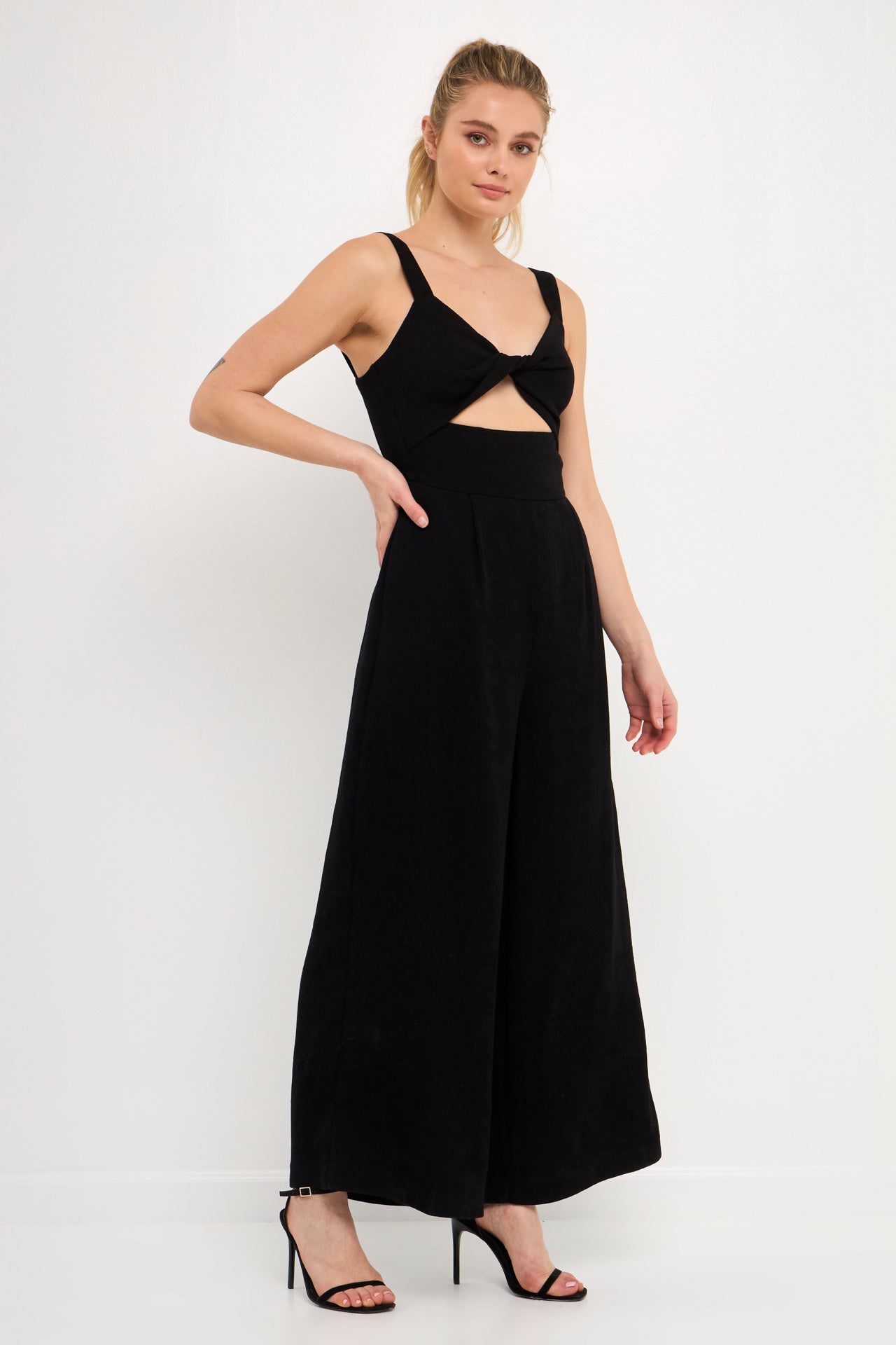 ENDLESS ROSE - Soft Touch Plisse Twist Jumpsuit - JUMPSUITS available at Objectrare