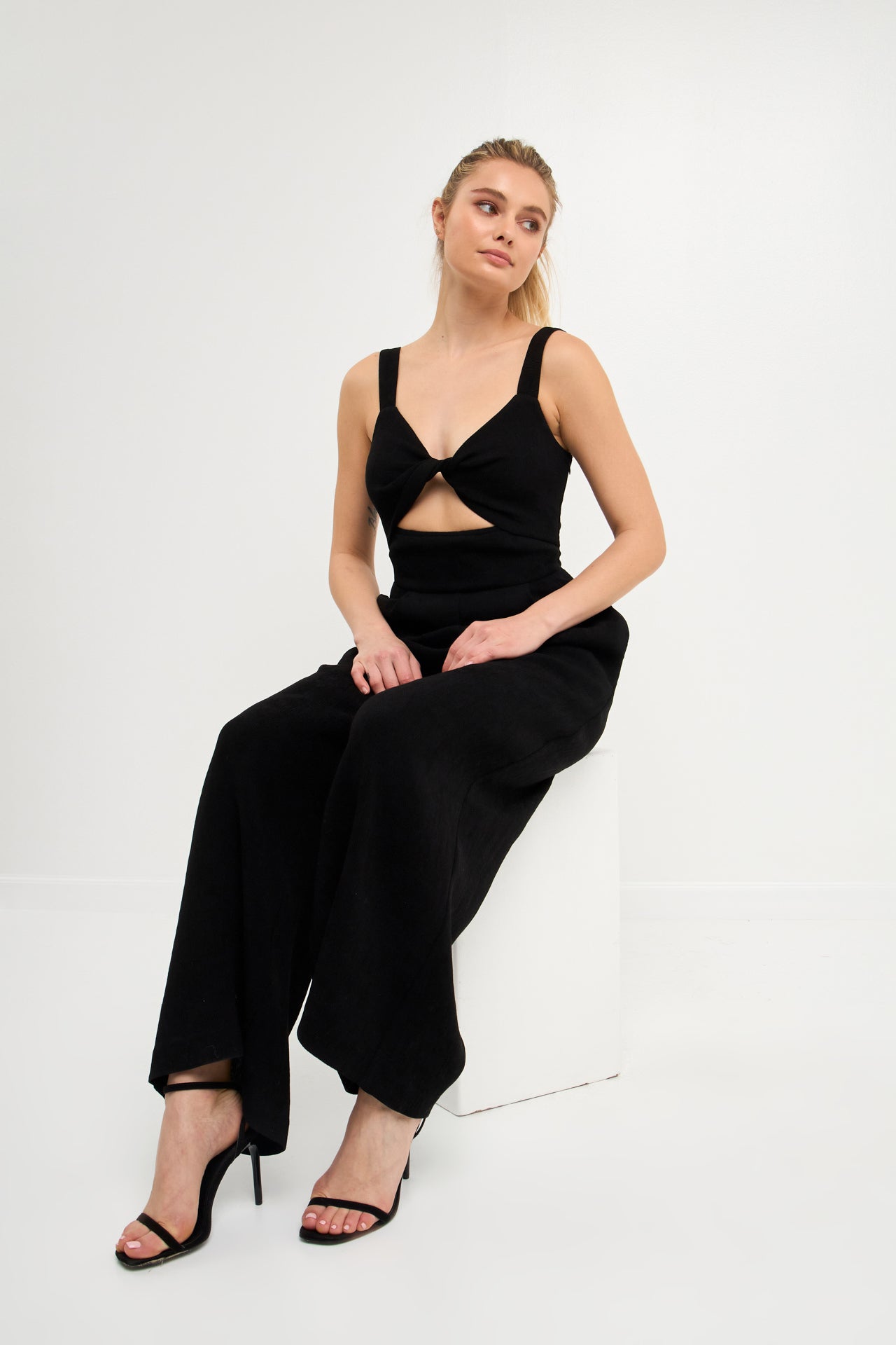 ENDLESS ROSE - Soft Touch Plisse Twist Jumpsuit - JUMPSUITS available at Objectrare