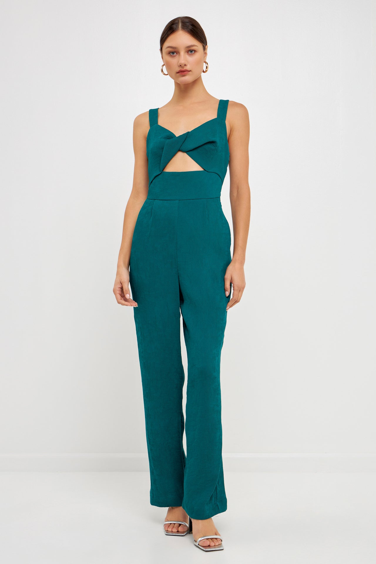 ENDLESS ROSE - Soft Touch Plisse Twist Jumpsuit - JUMPSUITS available at Objectrare