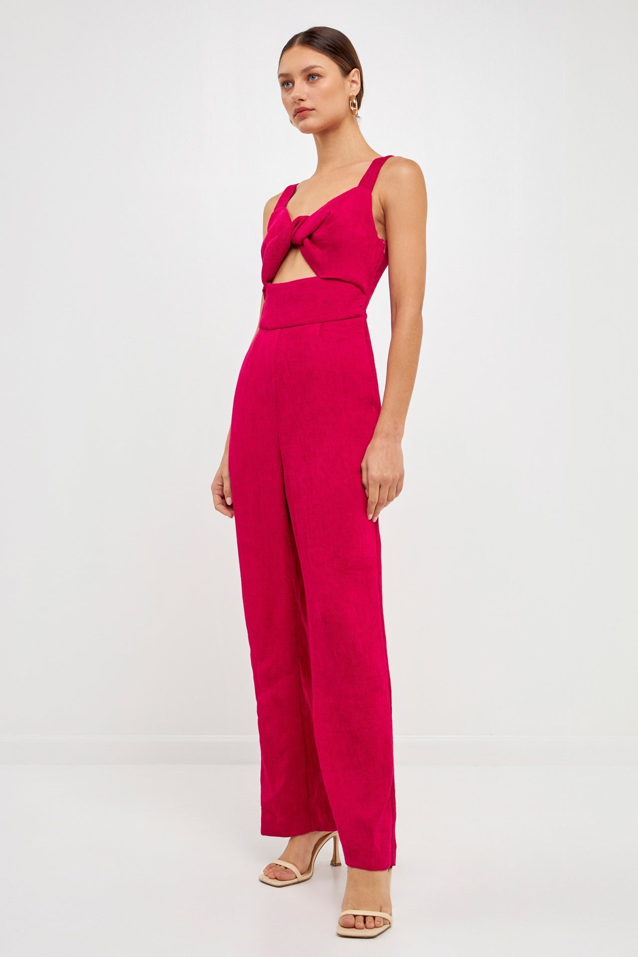 ENDLESS ROSE - Soft Touch Plisse Twist Jumpsuit - JUMPSUITS available at Objectrare