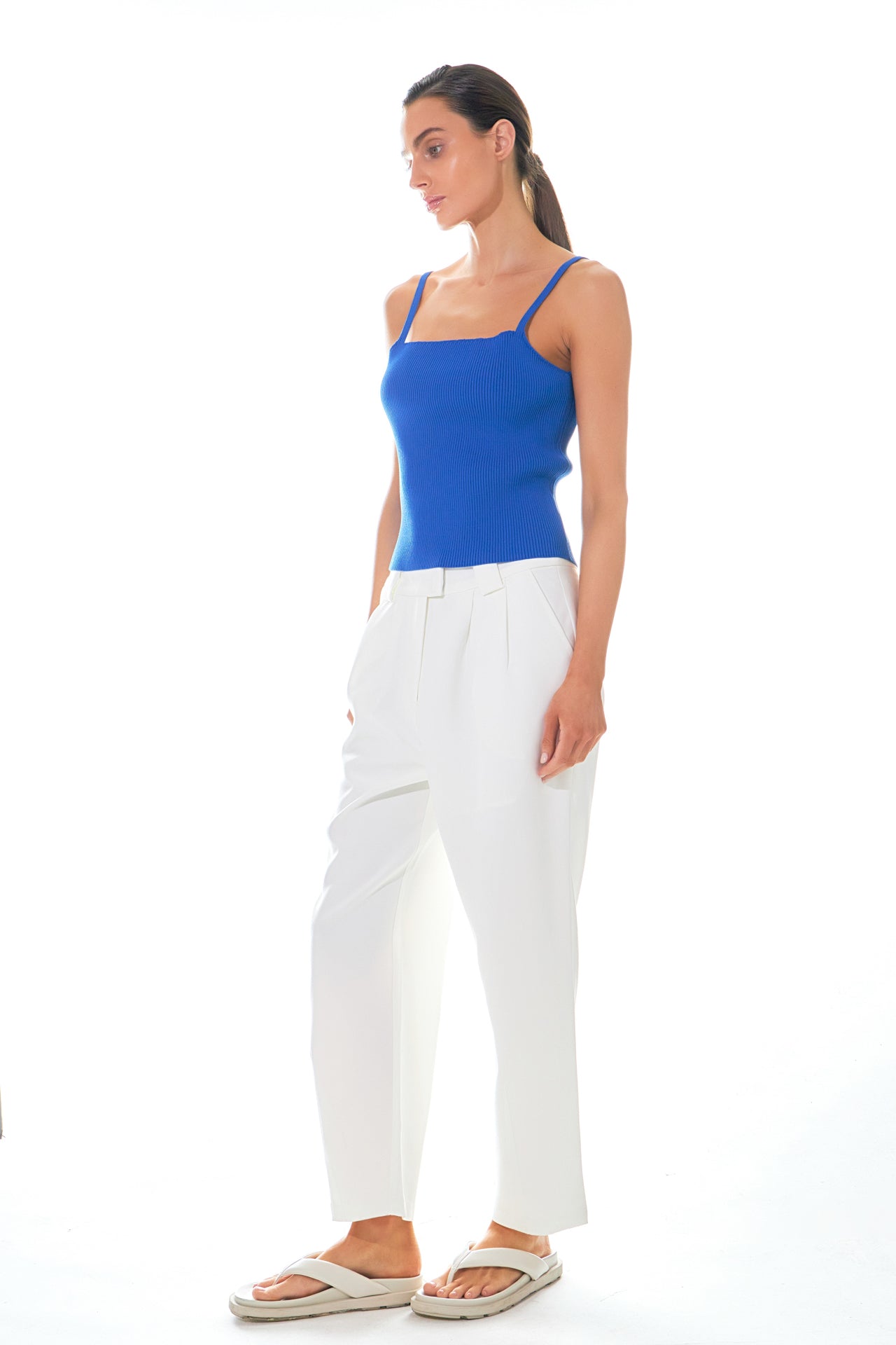 GREY LAB - Classic Rib Knit Everyday Tank - CAMI TOPS & TANK available at Objectrare
