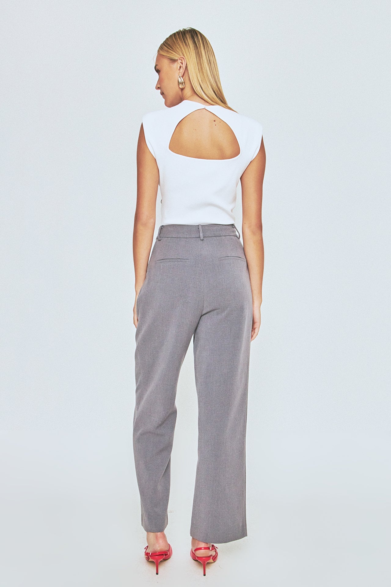 ENDLESS ROSE - Elevated Solid Knit Padded Top - TOPS available at Objectrare