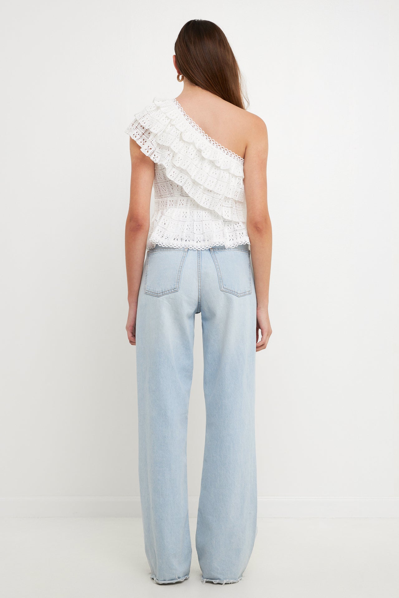 ENDLESS ROSE - One Shoulder Square Laced Top - TOPS available at Objectrare