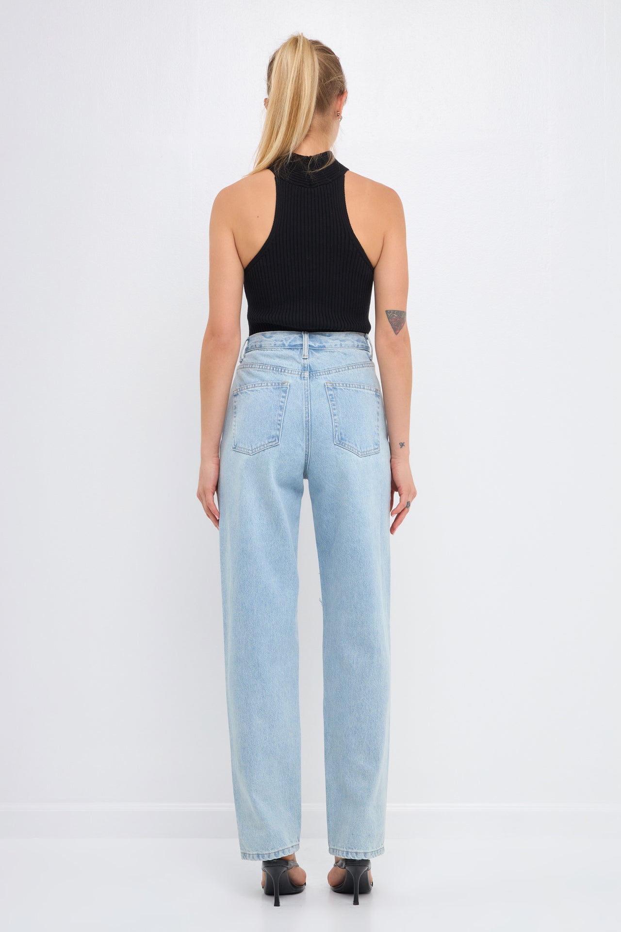 ENDLESS ROSE - Cross Haltered Soft Rib Knit Tank - CAMI TOPS & TANK available at Objectrare