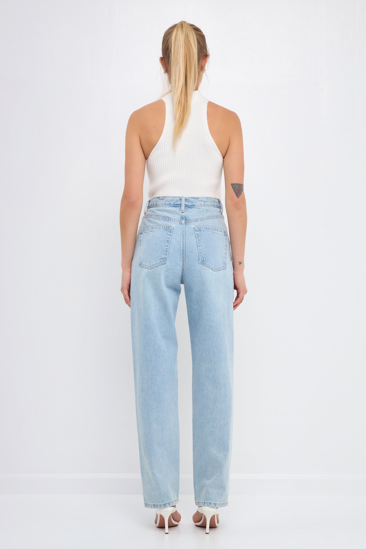 ENDLESS ROSE - Cross Haltered Soft Rib Knit Tank - CAMI TOPS & TANK available at Objectrare