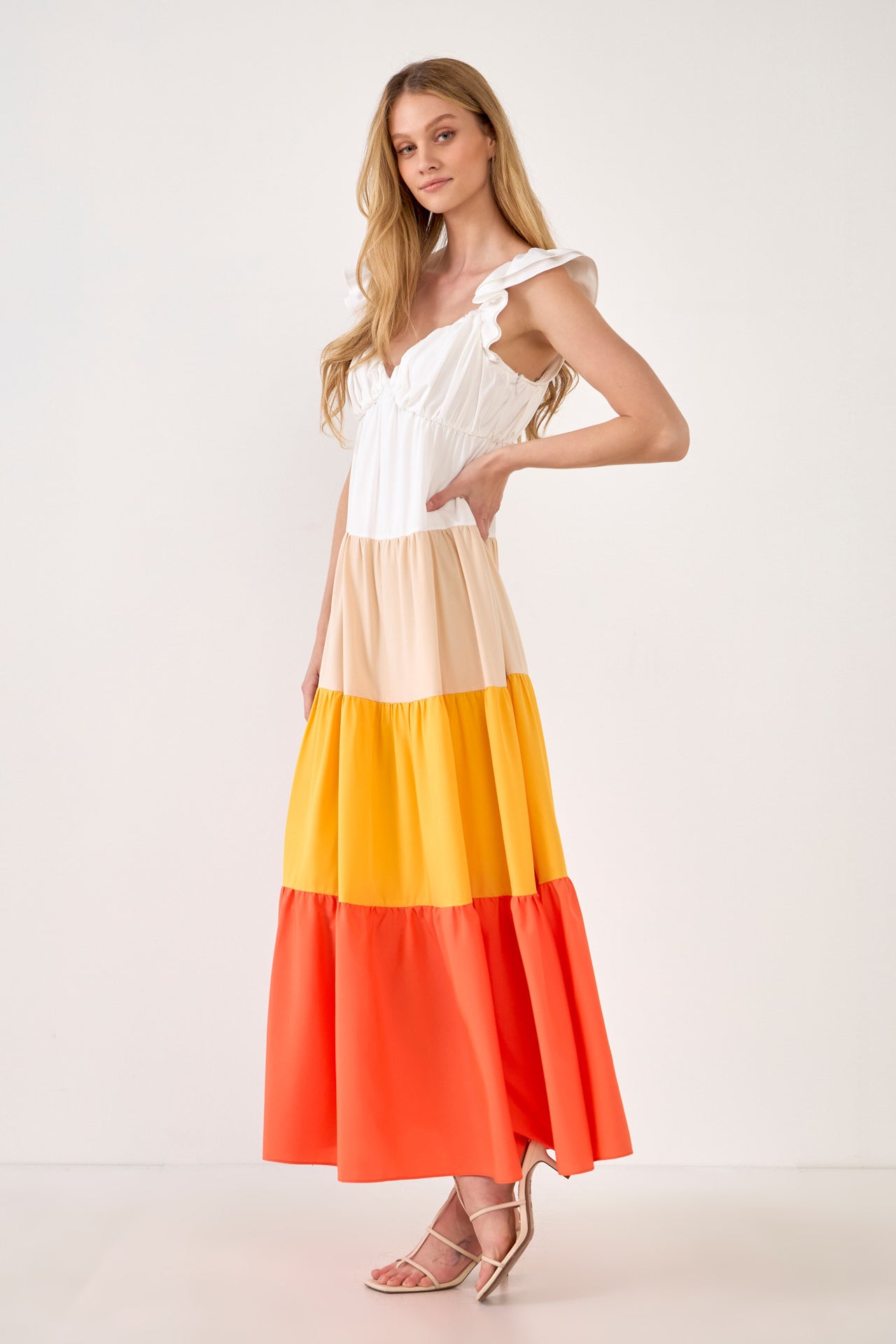 ENGLISH FACTORY - Sunset Colorblock Maxi Dress - DRESSES available at Objectrare
