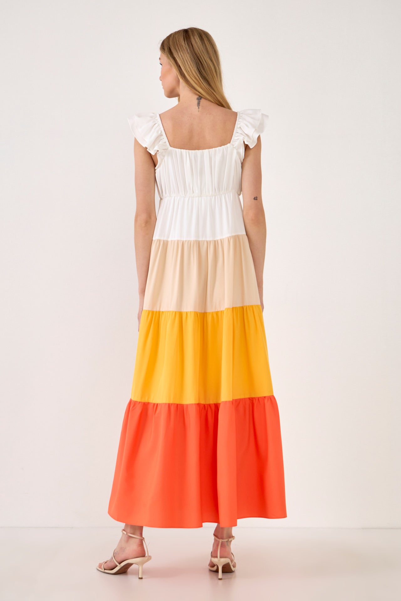 ENGLISH FACTORY - Sunset Colorblock Maxi Dress - DRESSES available at Objectrare