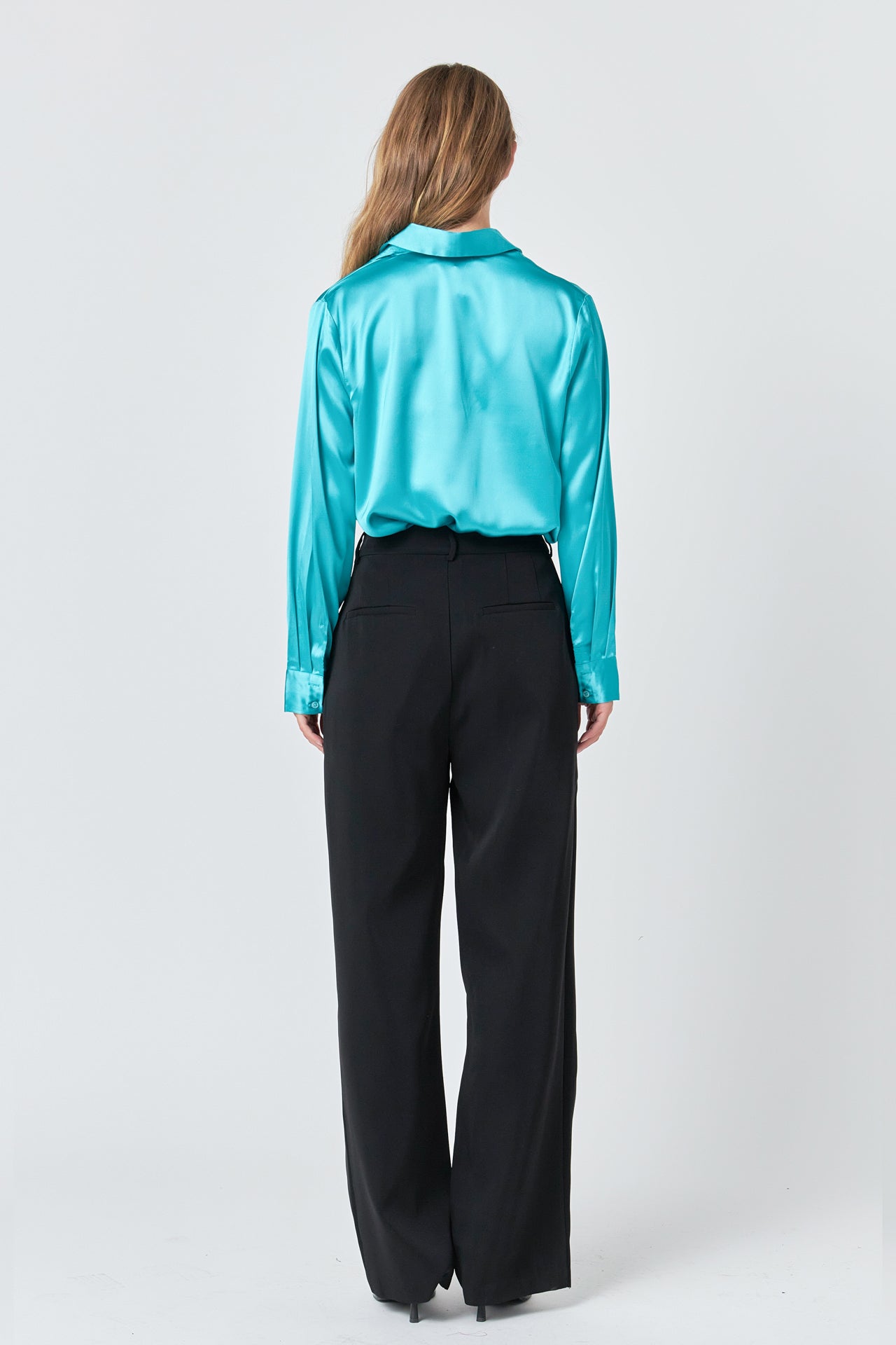 ENDLESS ROSE - Classic Satin Over Shirt - SHIRTS & BLOUSES available at Objectrare