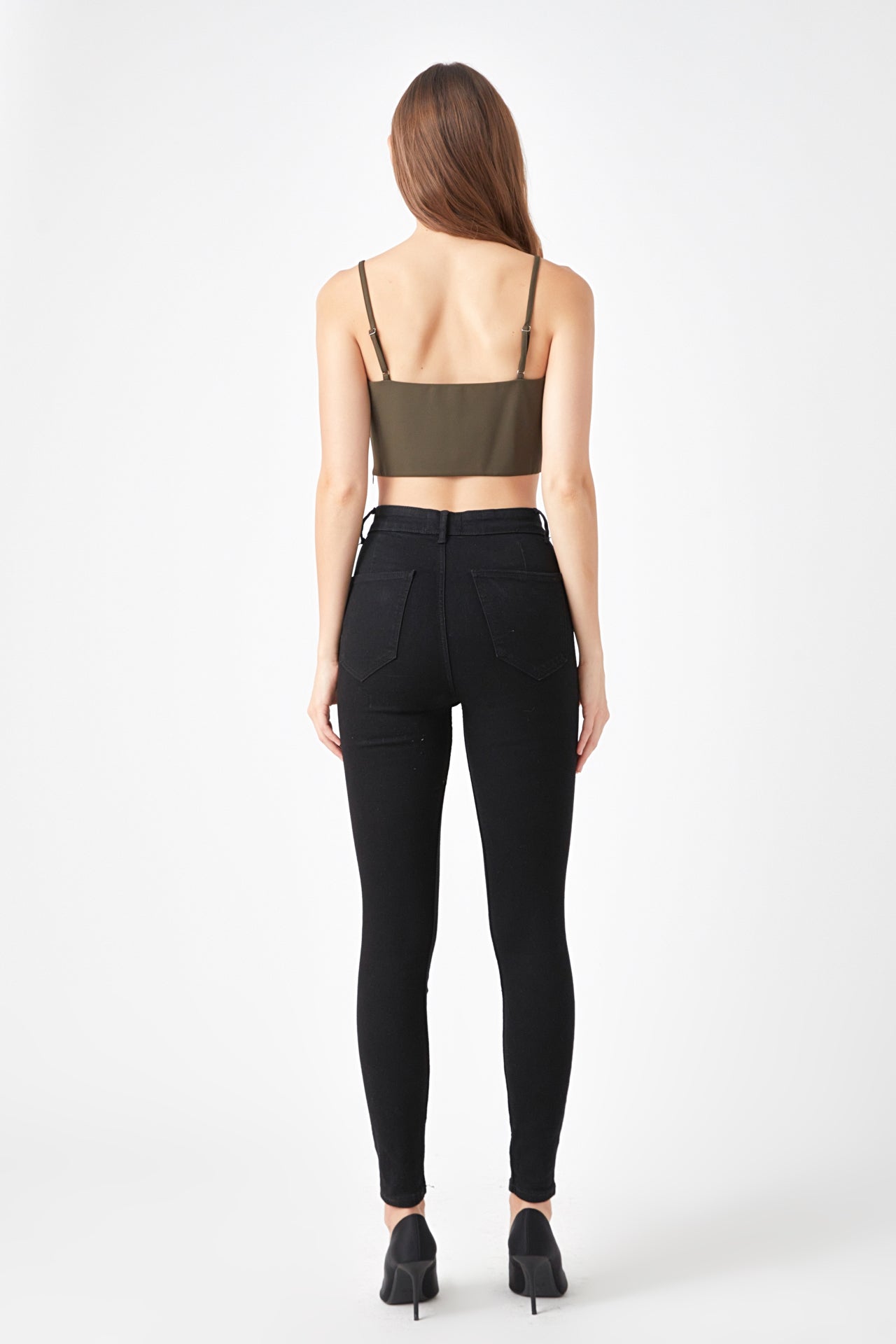 ENDLESS ROSE - Adjustable Bustier Crop Top - TOPS available at Objectrare