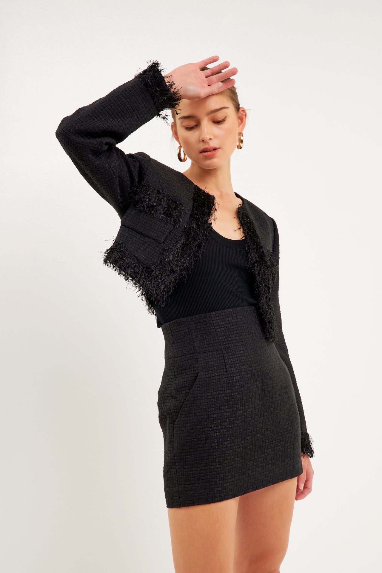 Cropped Tweed Jacket