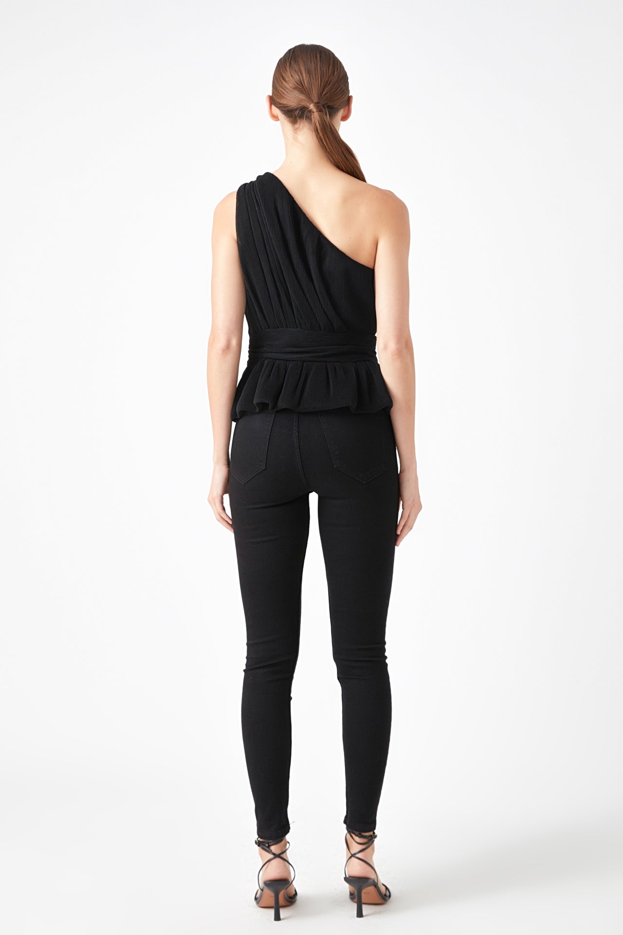 ENDLESS ROSE - Tulle One Shoulder Top - TOPS available at Objectrare