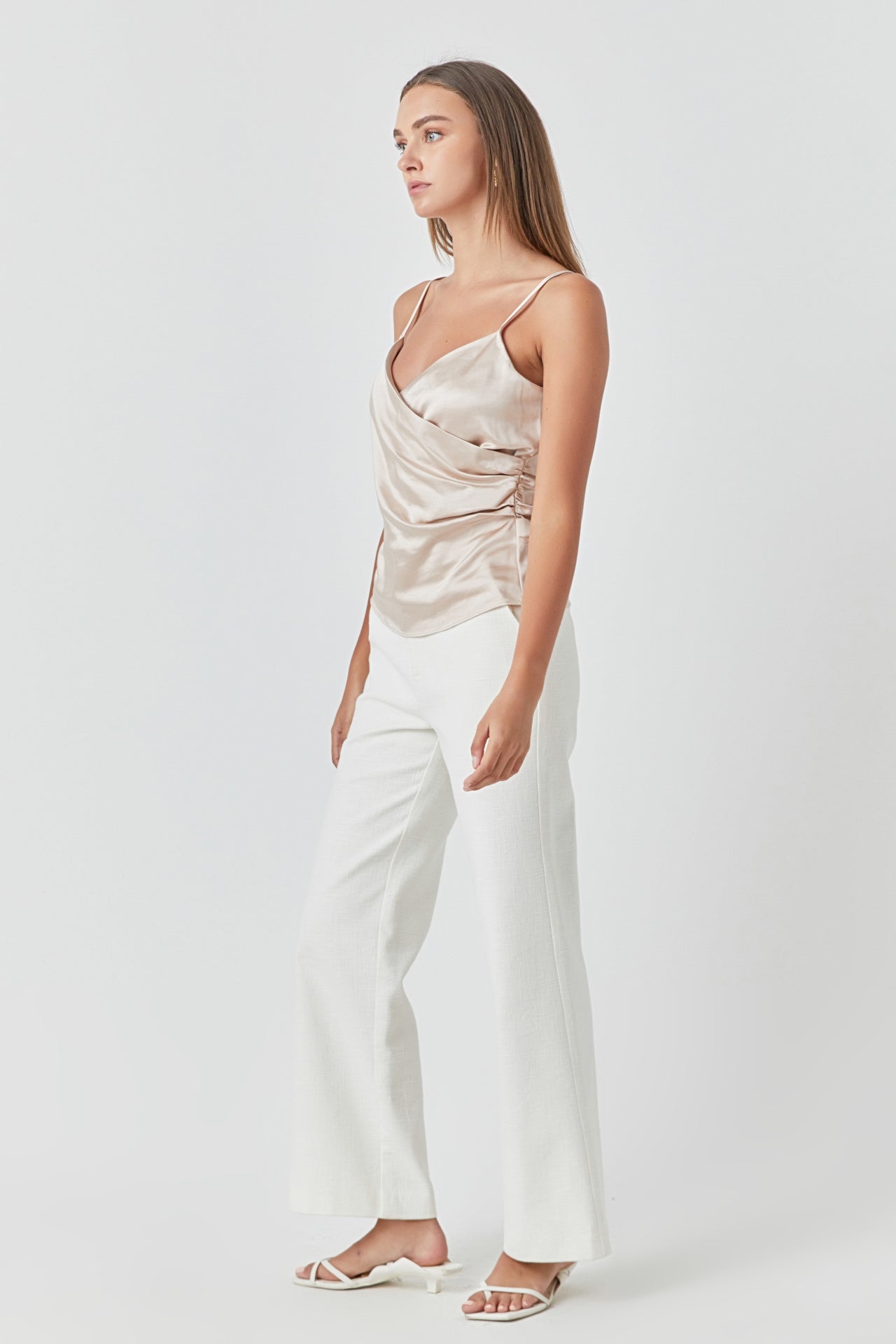 ENDLESS ROSE - Wrap Over Satin Camisole - CAMI TOPS & TANK available at Objectrare
