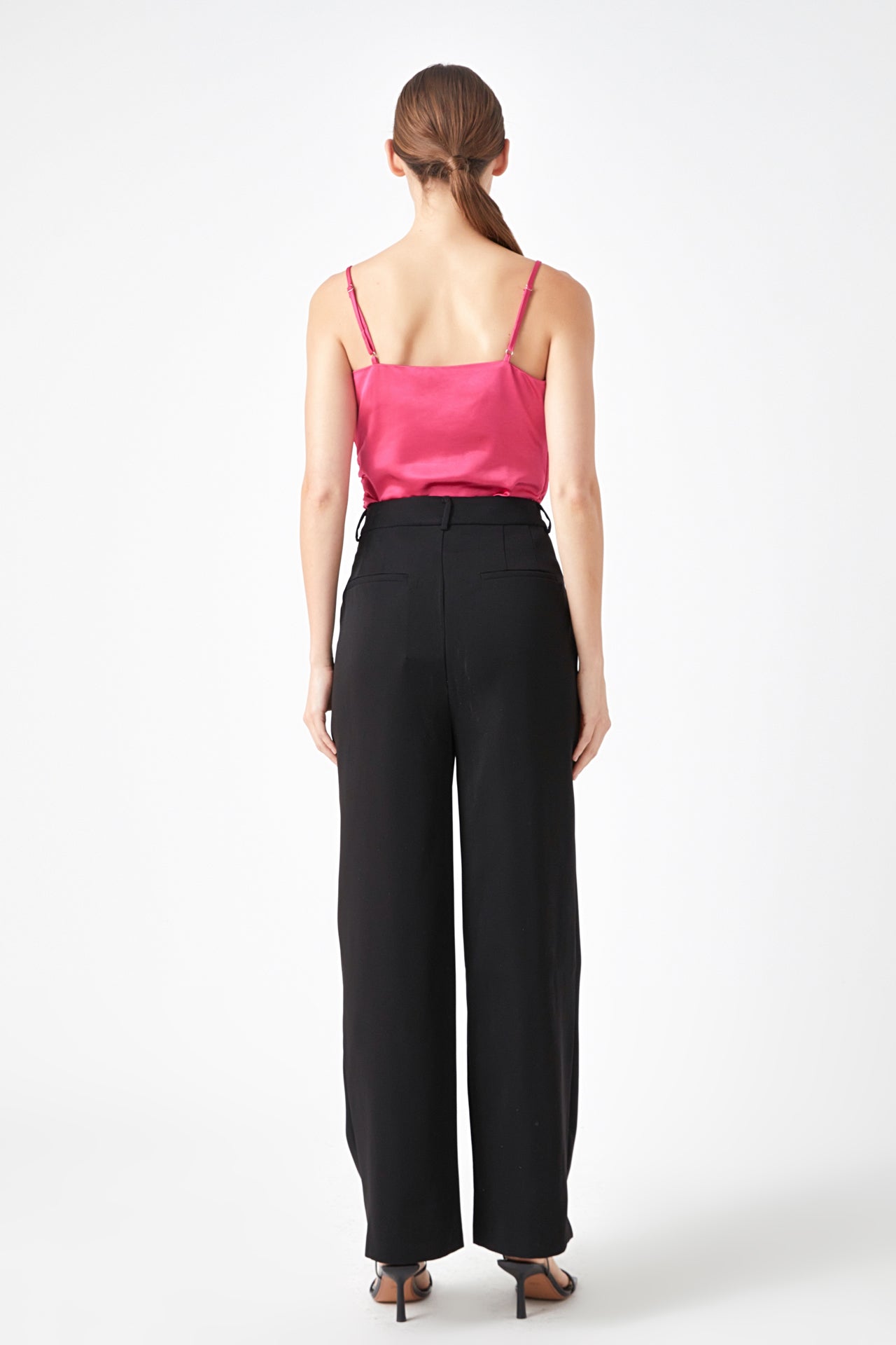 ENDLESS ROSE - Wrap Over Satin Camisole - CAMI TOPS & TANK available at Objectrare