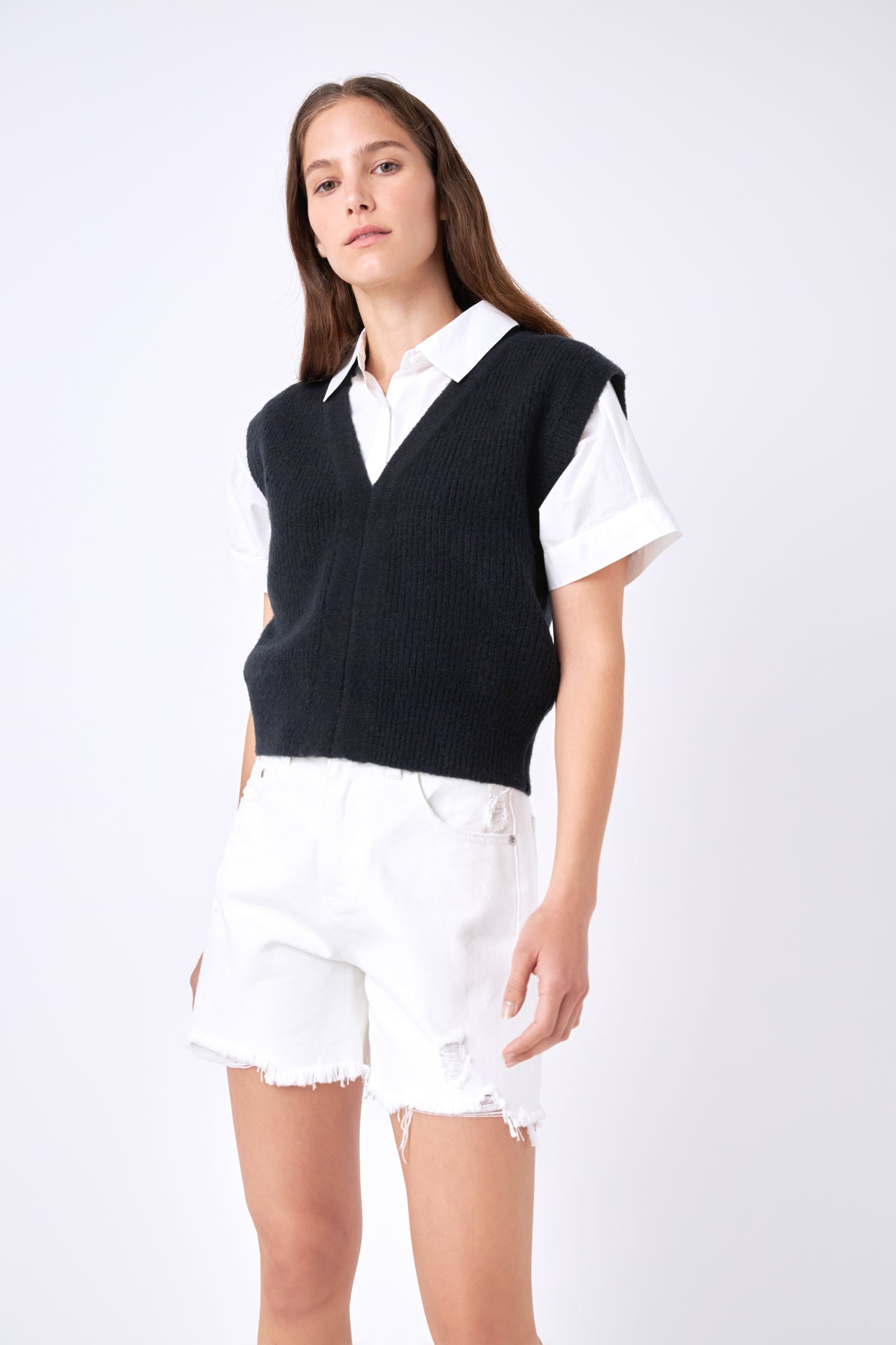 ENGLISH FACTORY - Knit Sweater Vest - SWEATERS & KNITS available at Objectrare
