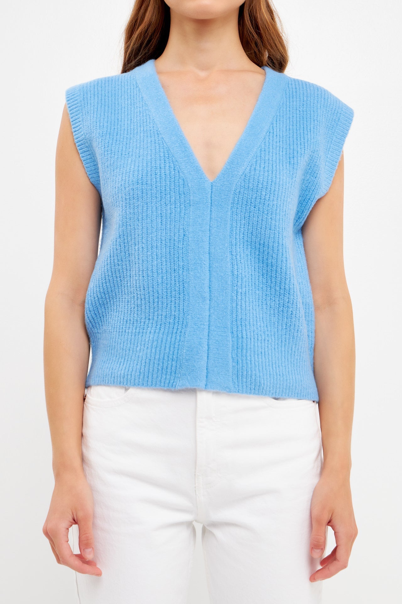 ENGLISH FACTORY - Knit Sweater Vest - SWEATERS & KNITS available at Objectrare