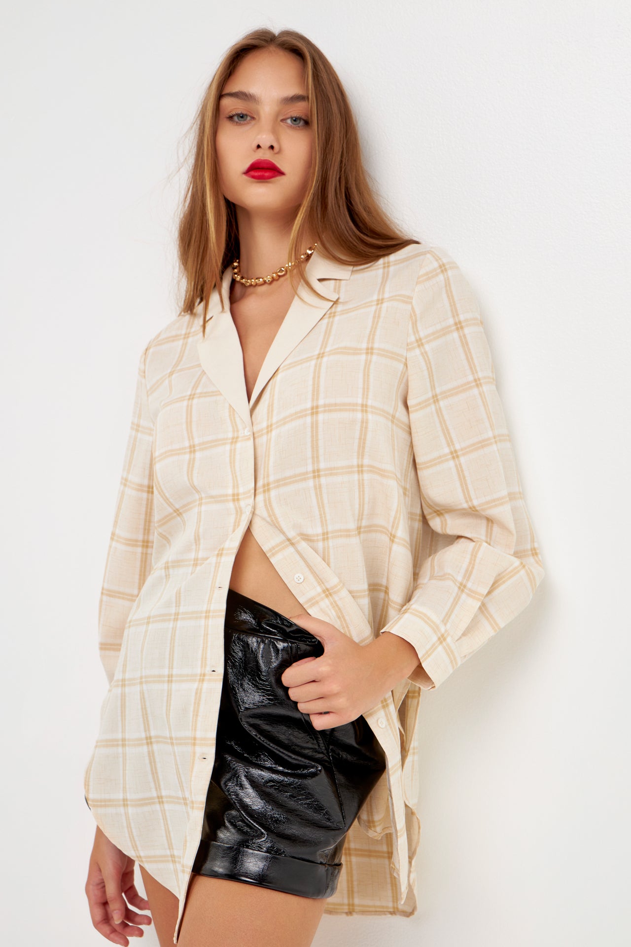 Oversize Check Shirt