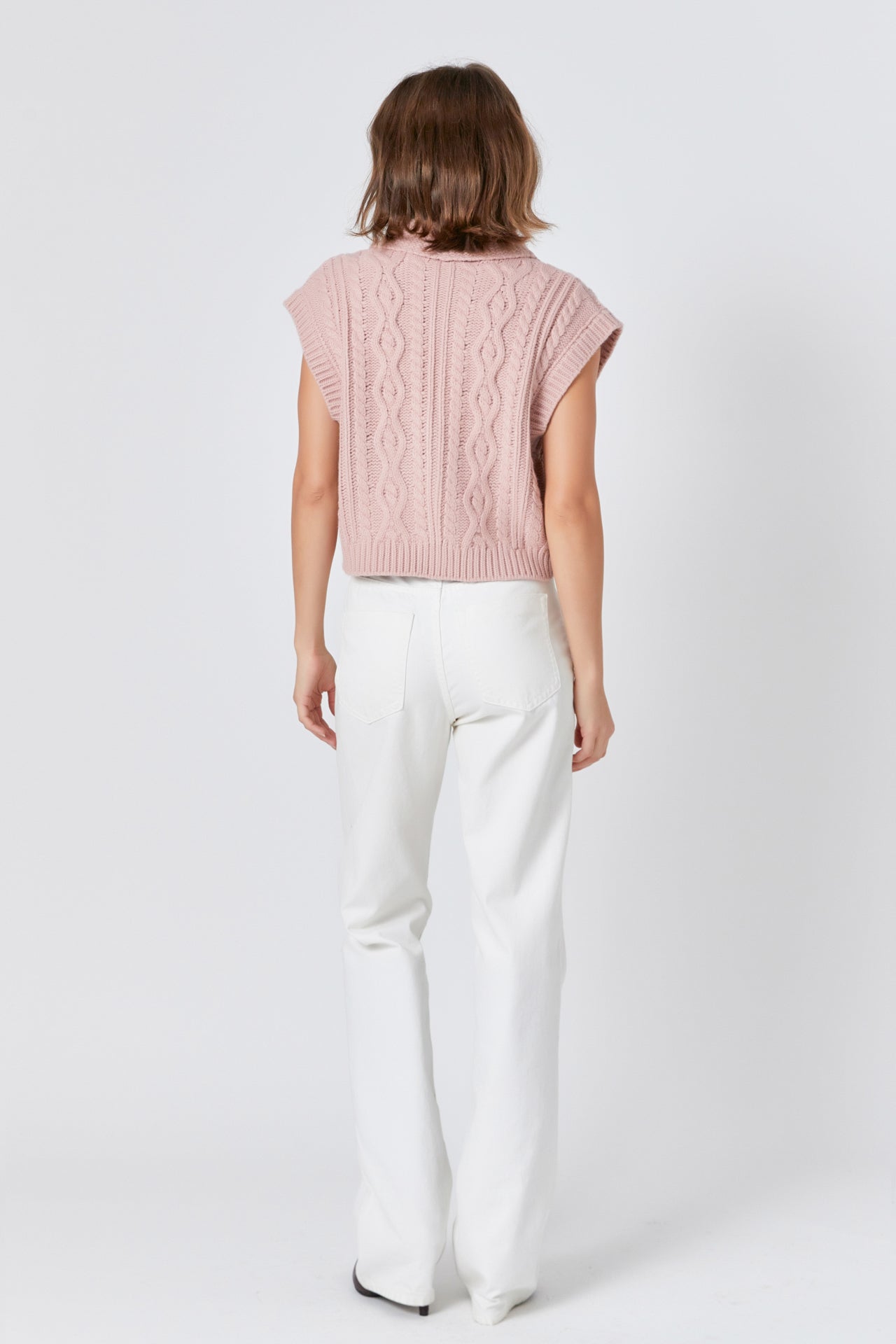 ENDLESS ROSE - Cropped Sweater Vest - VESTS available at Objectrare