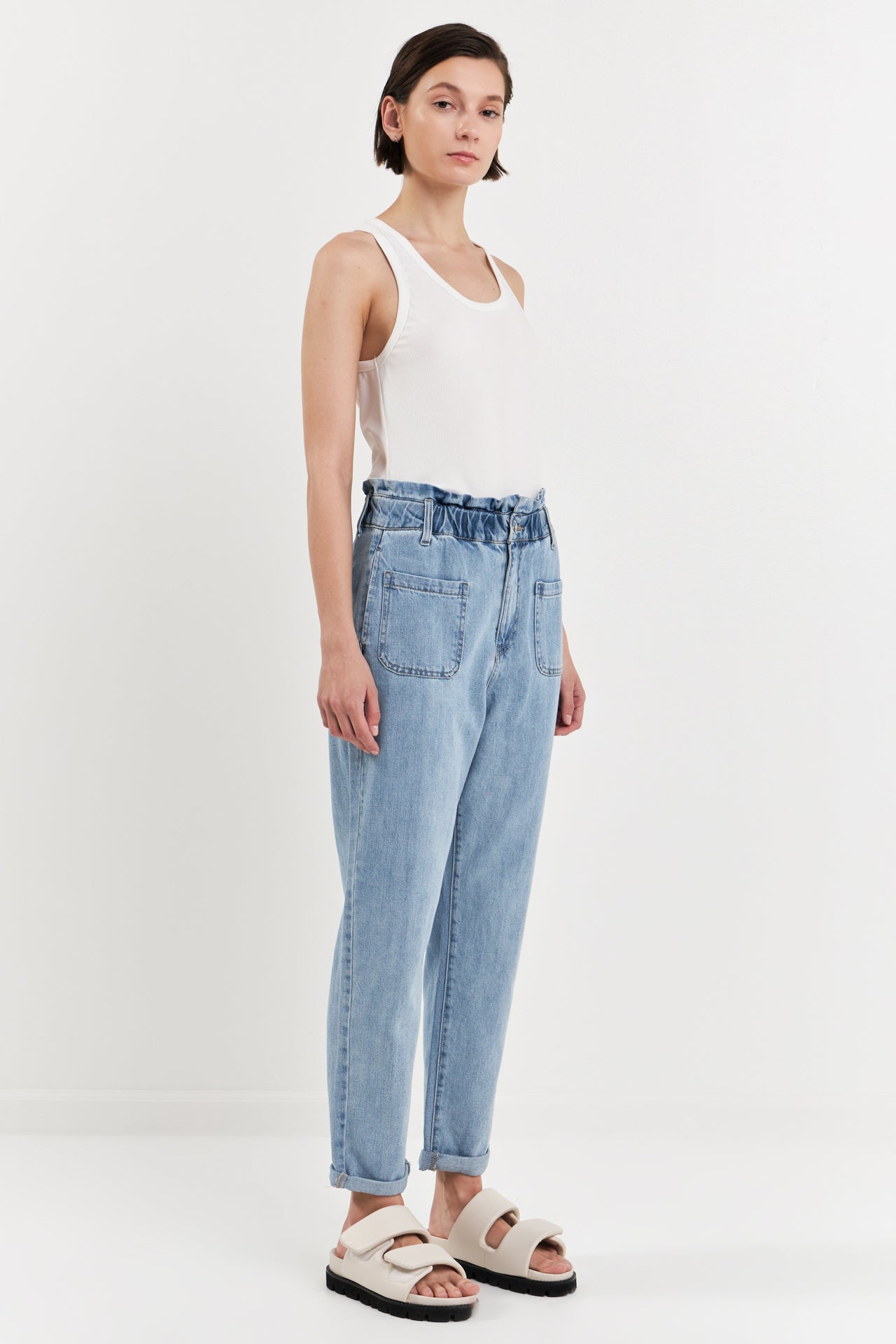 GREY LAB - Paper bag Waist Jeans - JEANS available at Objectrare