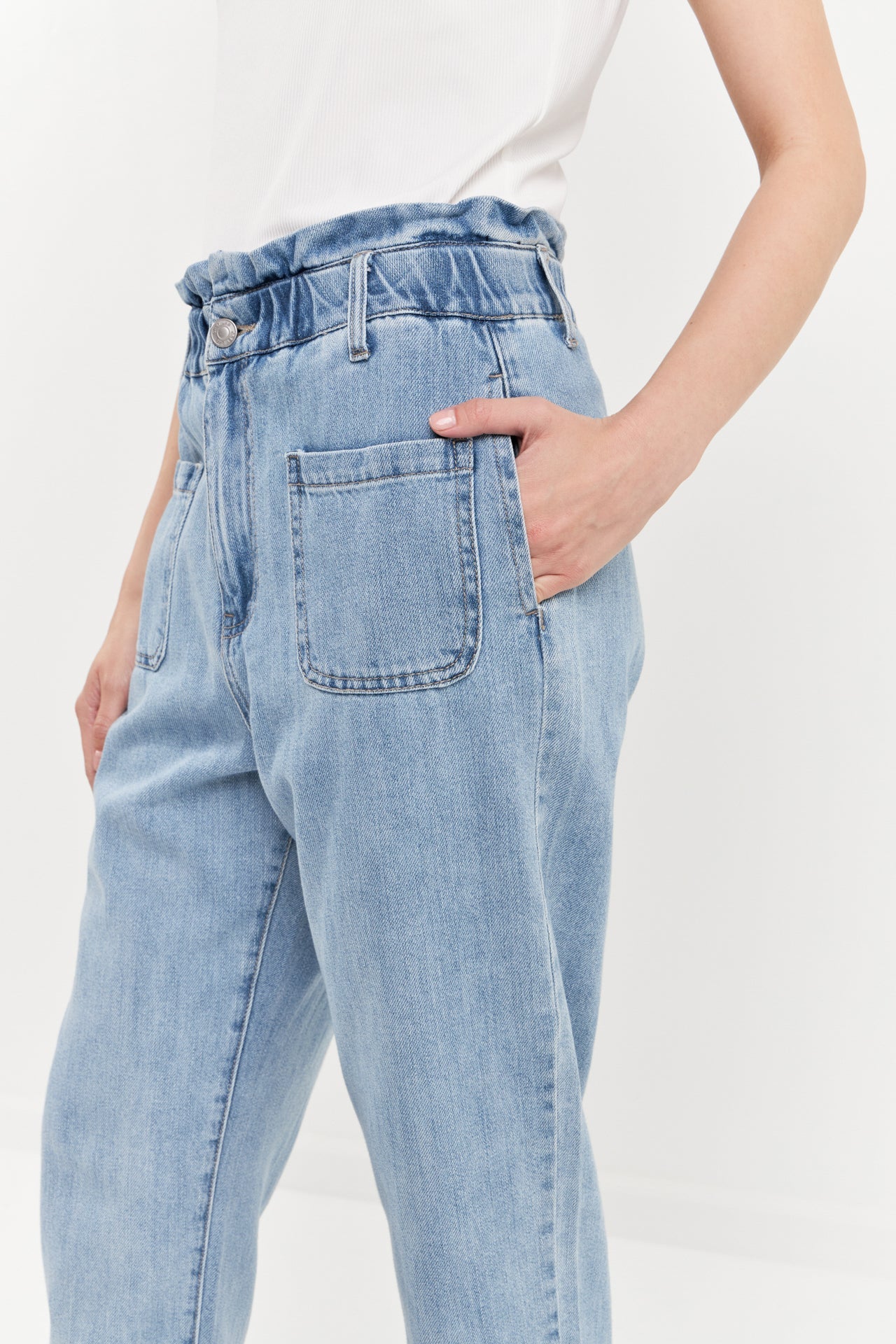 GREY LAB - Paper bag Waist Jeans - JEANS available at Objectrare