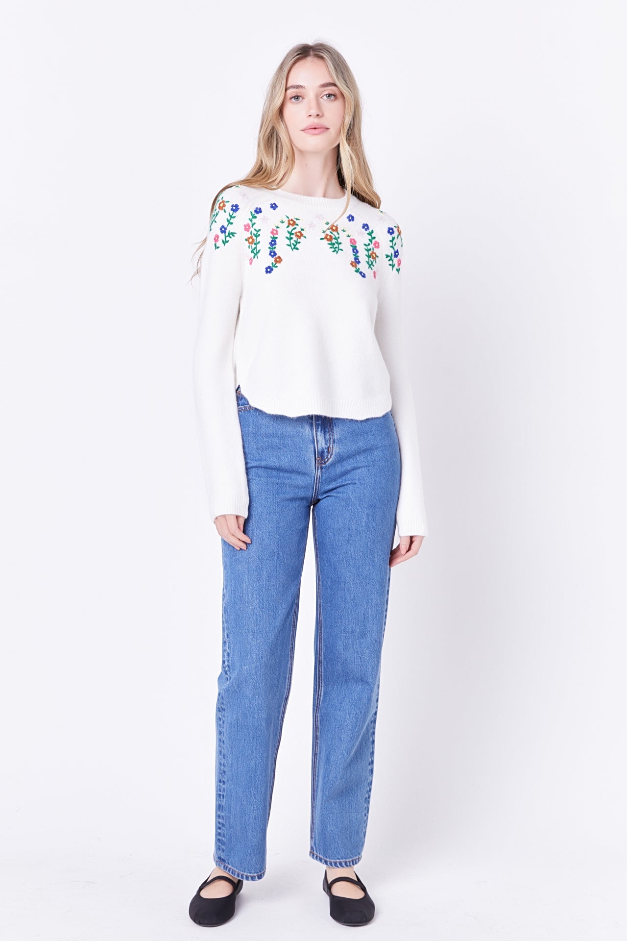 ENGLISH FACTORY - Floral Handmade Embroidery Sweater - SWEATERS & KNITS available at Objectrare