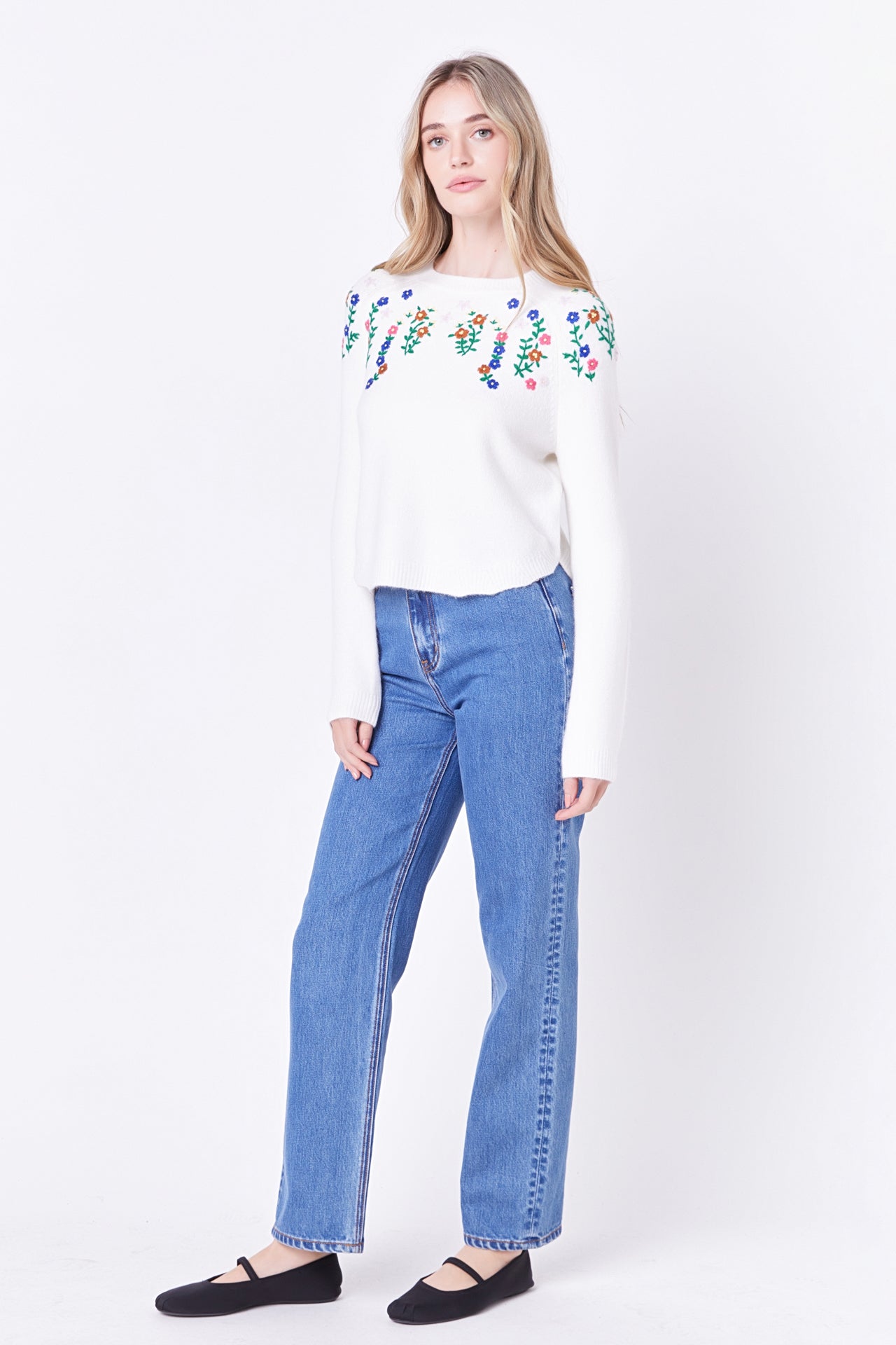 ENGLISH FACTORY - Floral Handmade Embroidery Sweater - SWEATERS & KNITS available at Objectrare