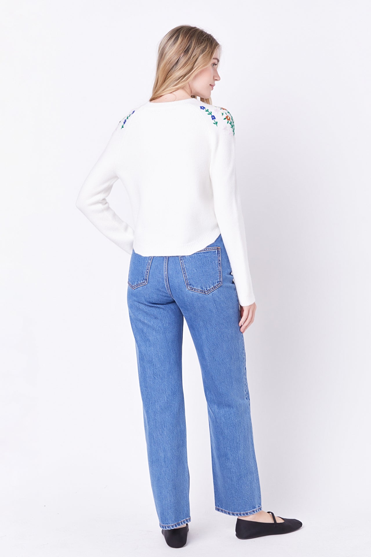 ENGLISH FACTORY - Floral Handmade Embroidery Sweater - SWEATERS & KNITS available at Objectrare