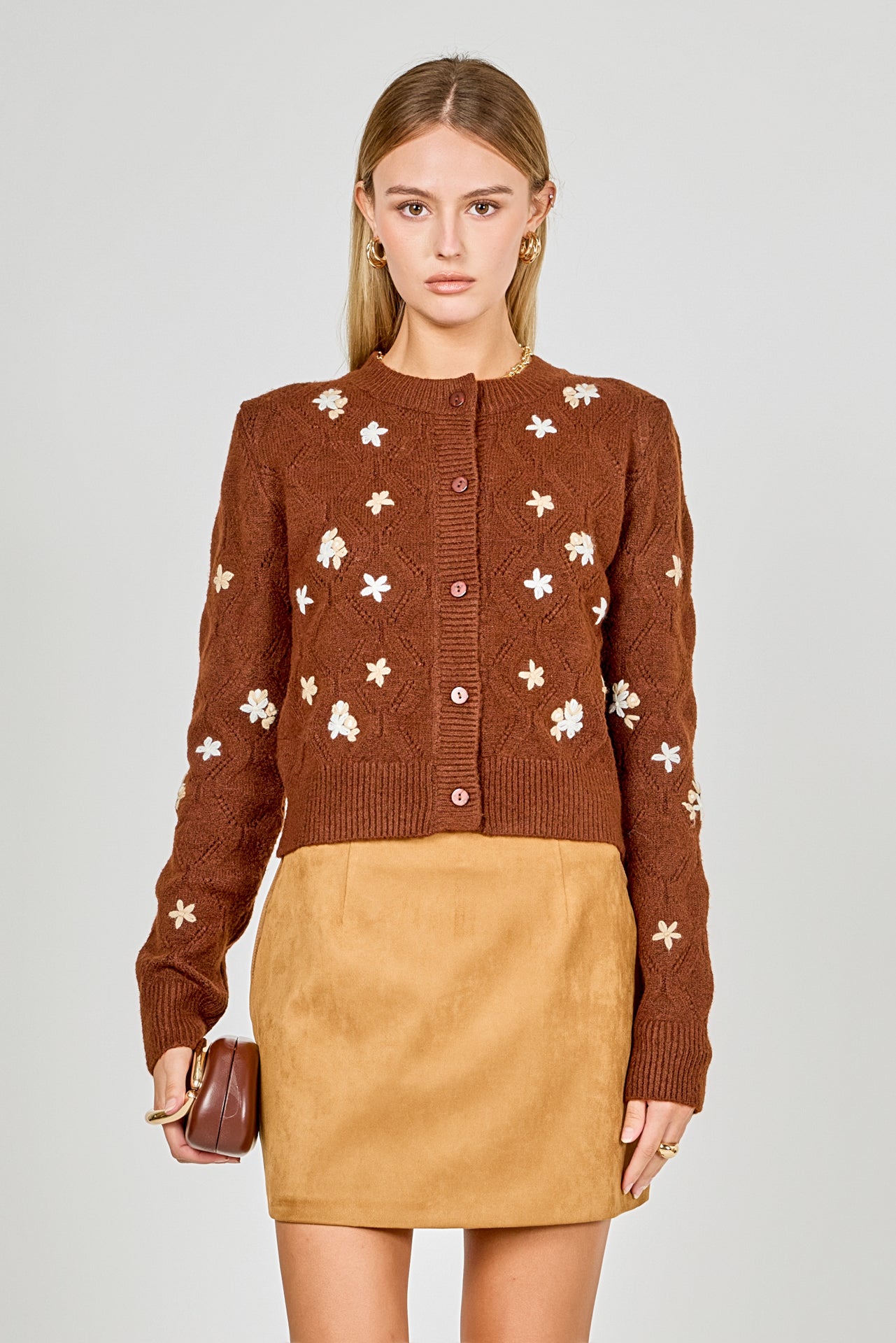 Floral Handmade Embroidery Cardigan