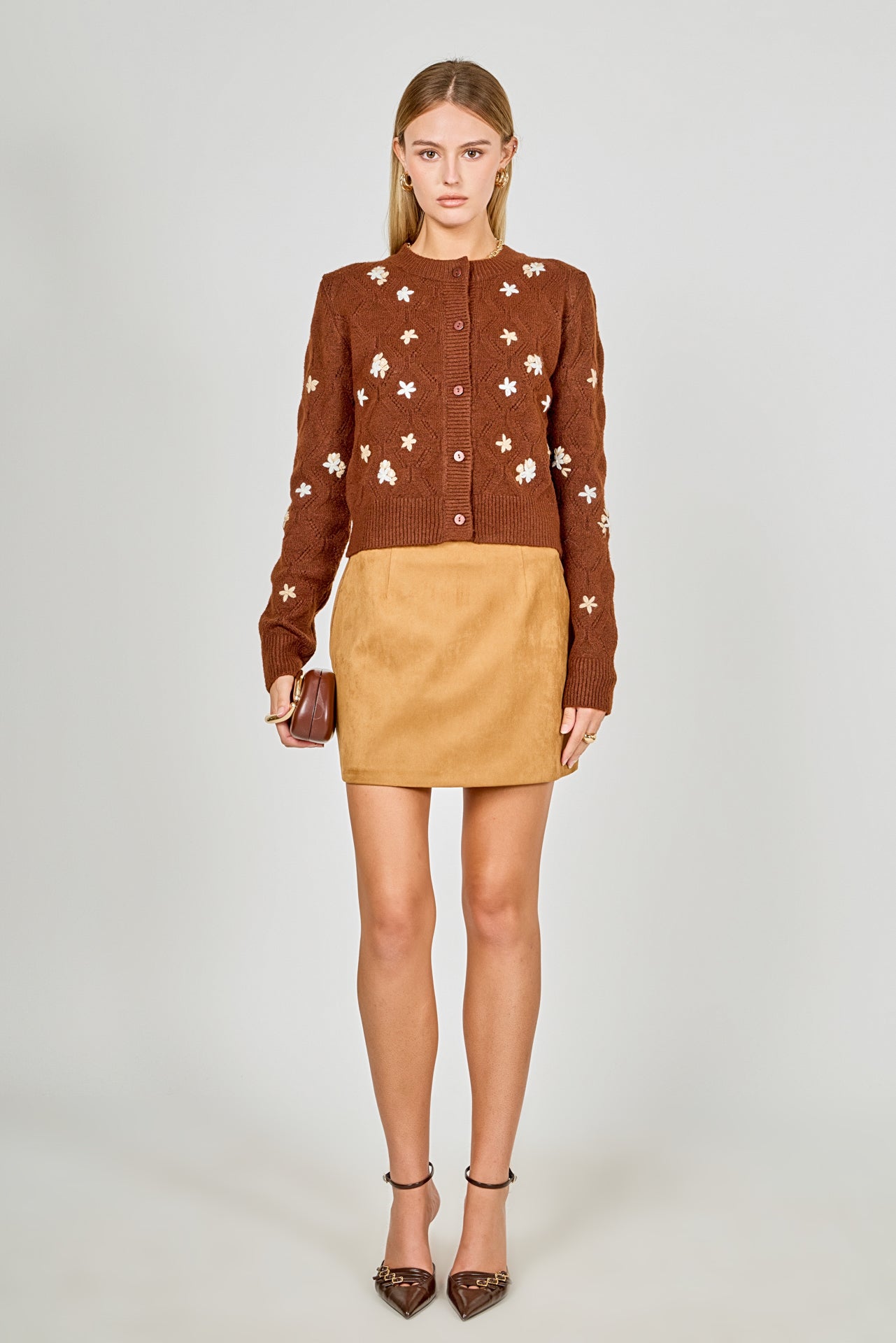 Floral Handmade Embroidery Cardigan