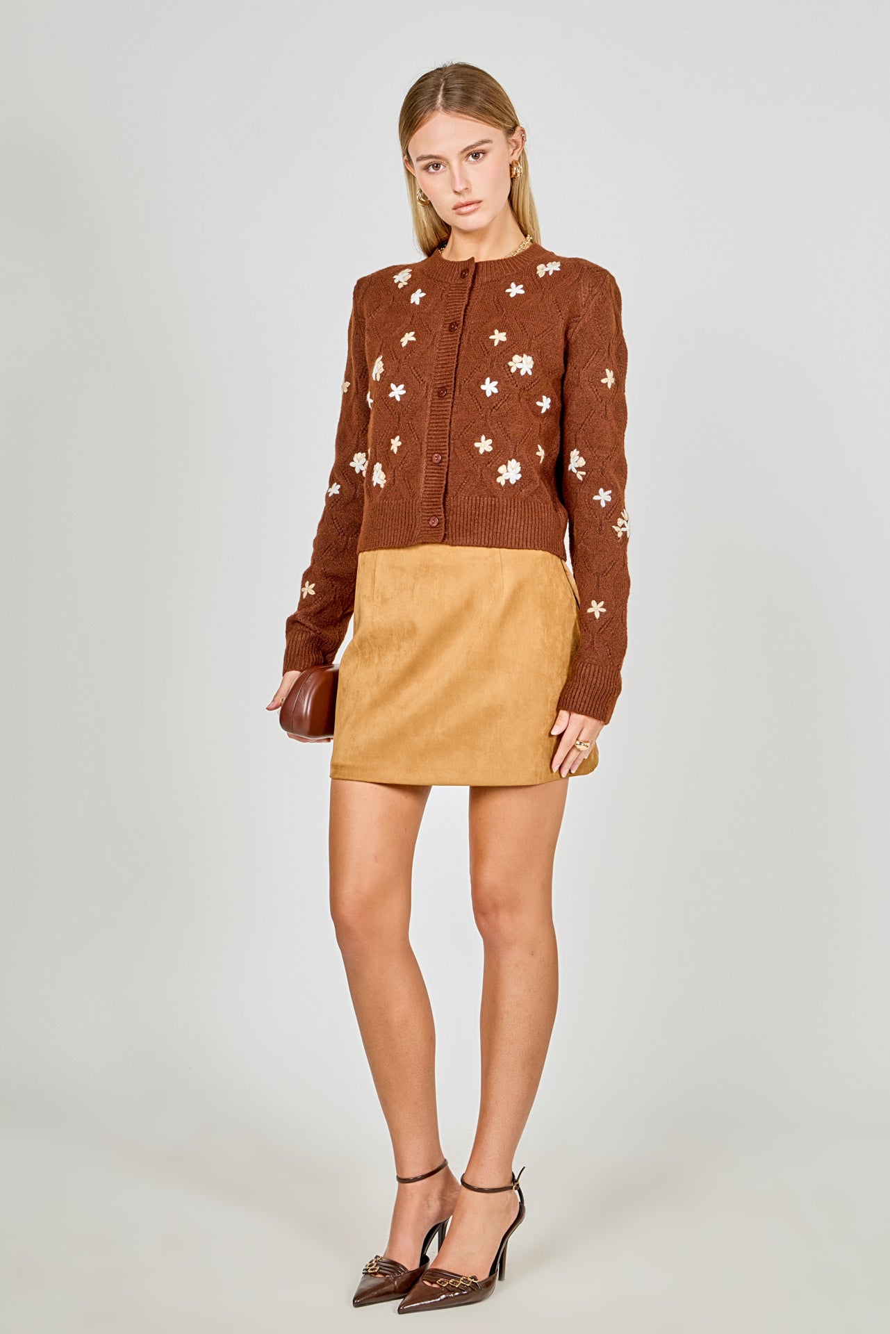 Floral Handmade Embroidery Cardigan