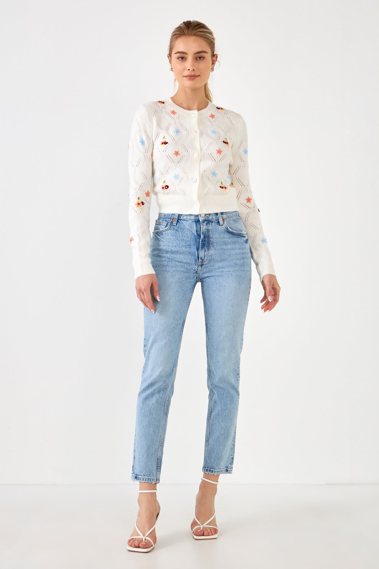 ENGLISH FACTORY - Floral Handmade Embroidery Cardigan - CARDIGANS available at Objectrare