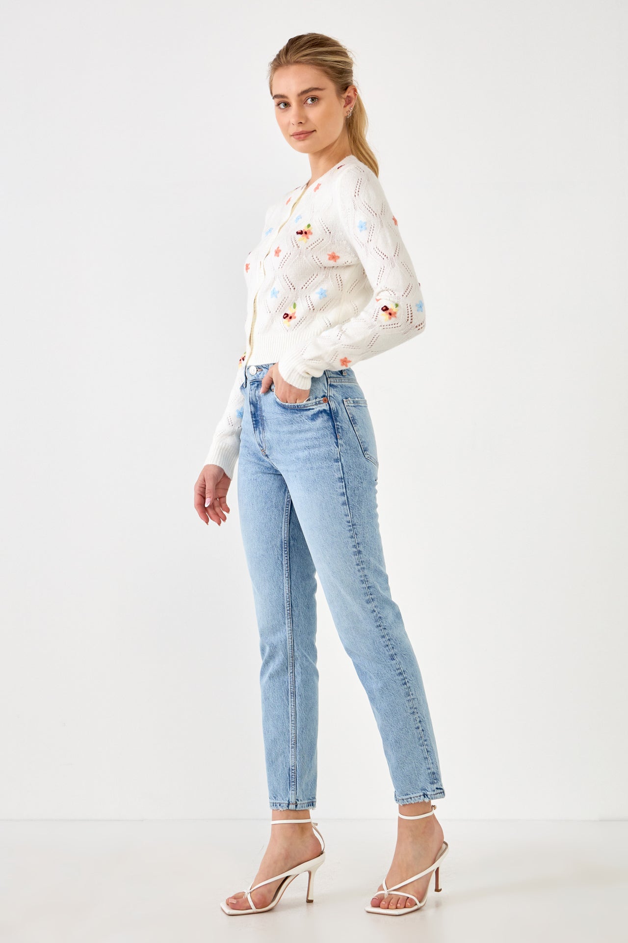 ENGLISH FACTORY - Floral Handmade Embroidery Cardigan - CARDIGANS available at Objectrare