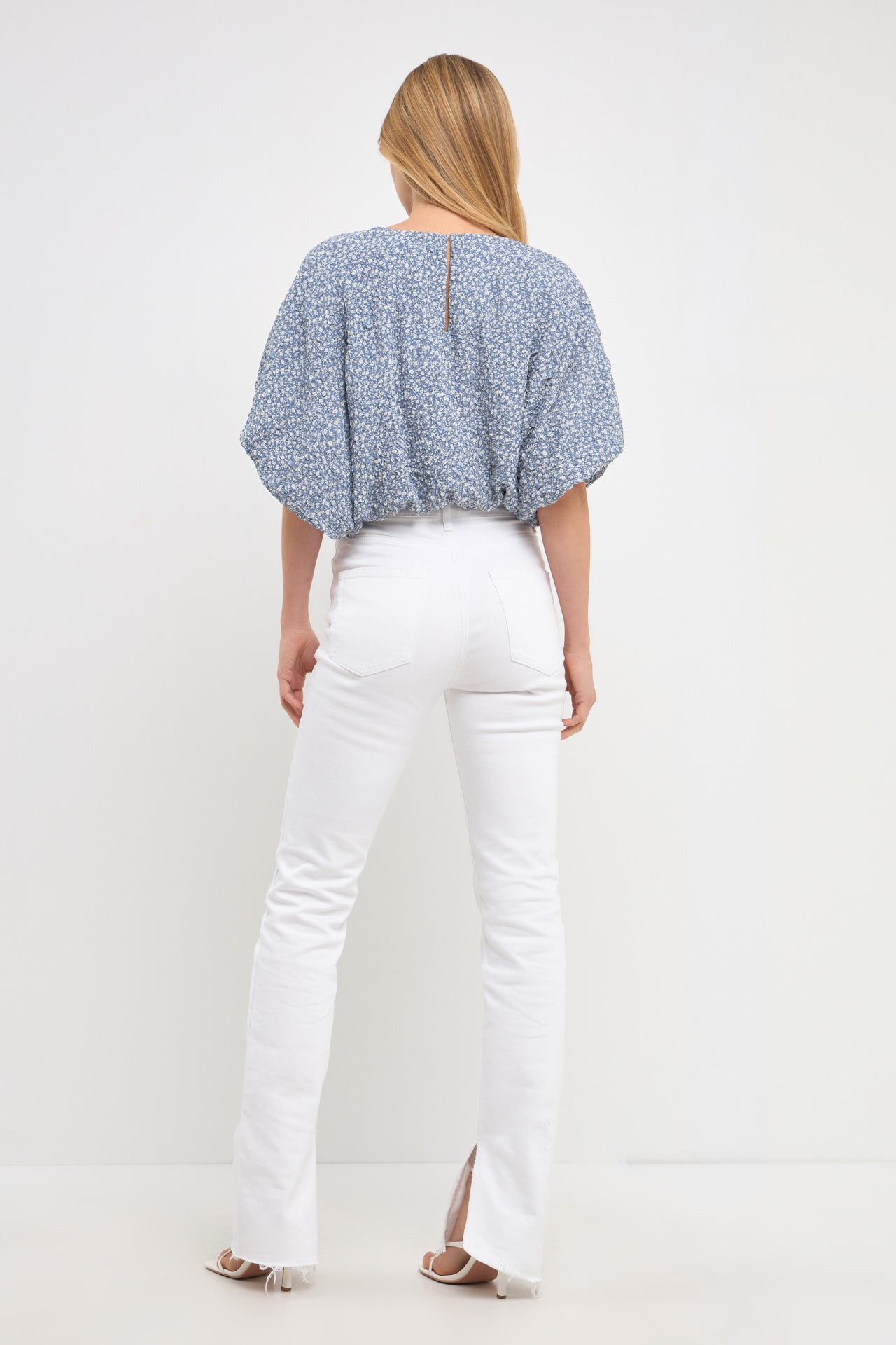 ENGLISH FACTORY - Women Woven Cropped Puff Blouse - TOPS available at Objectrare