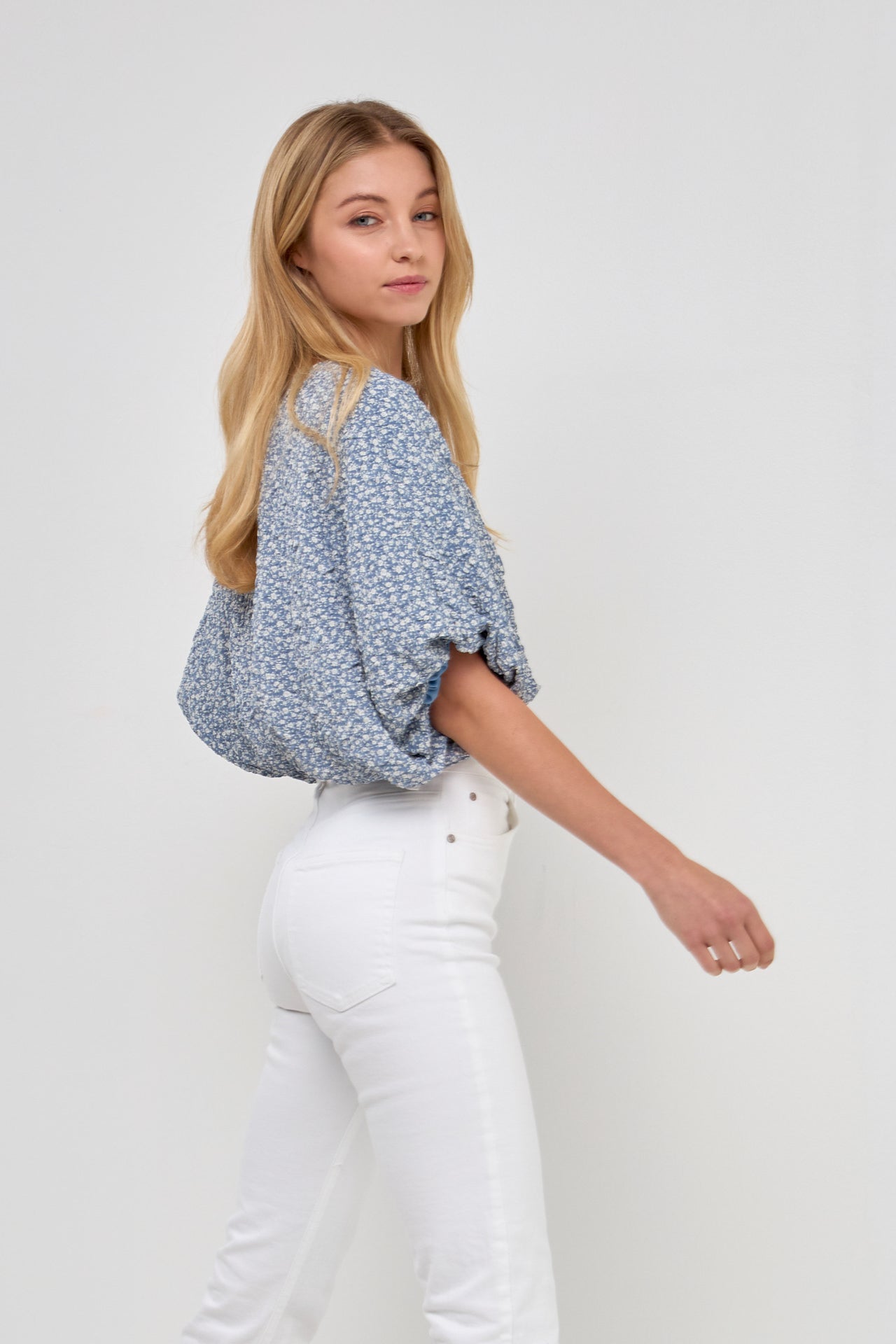 ENGLISH FACTORY - Women Woven Cropped Puff Blouse - TOPS available at Objectrare