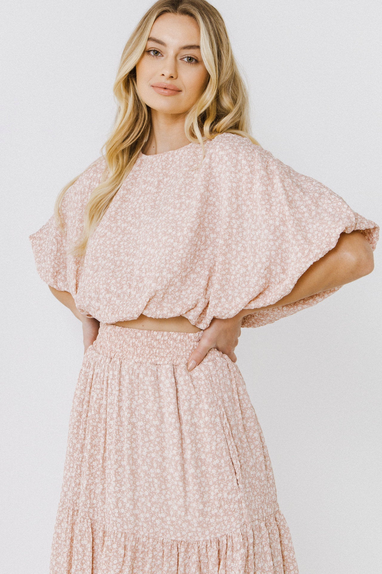 ENGLISH FACTORY - Women Woven Cropped Puff Blouse - TOPS available at Objectrare