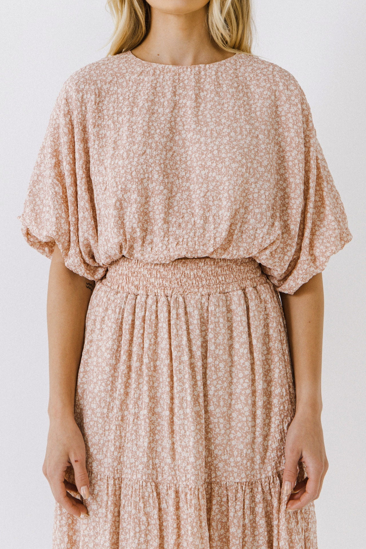 ENGLISH FACTORY - Women Woven Cropped Puff Blouse - TOPS available at Objectrare