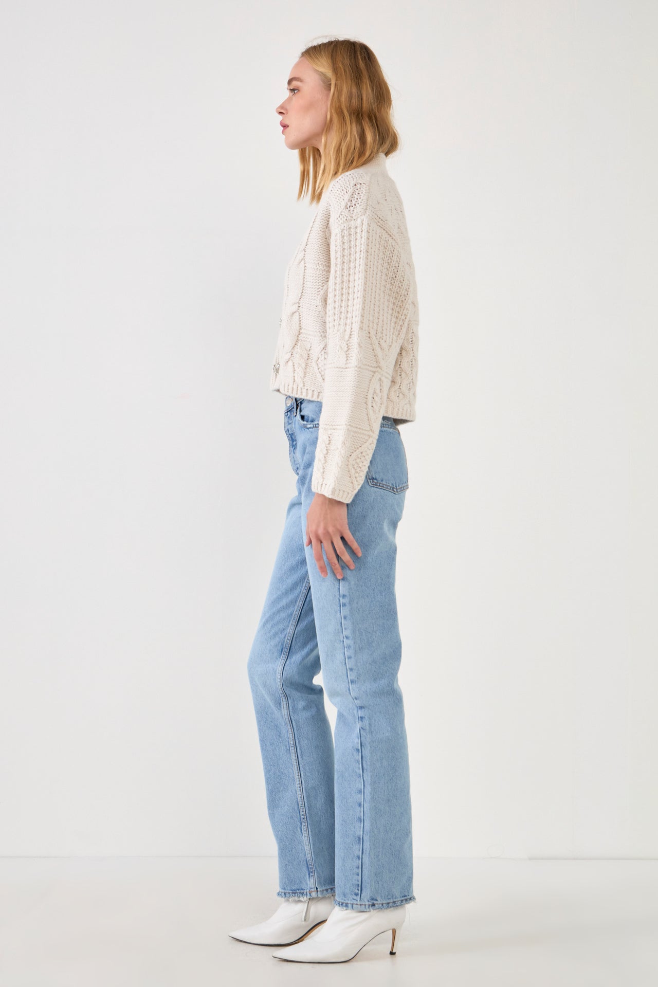 ENDLESS ROSE - Jewel Button Cardigan - SWEATERS & KNITS available at Objectrare