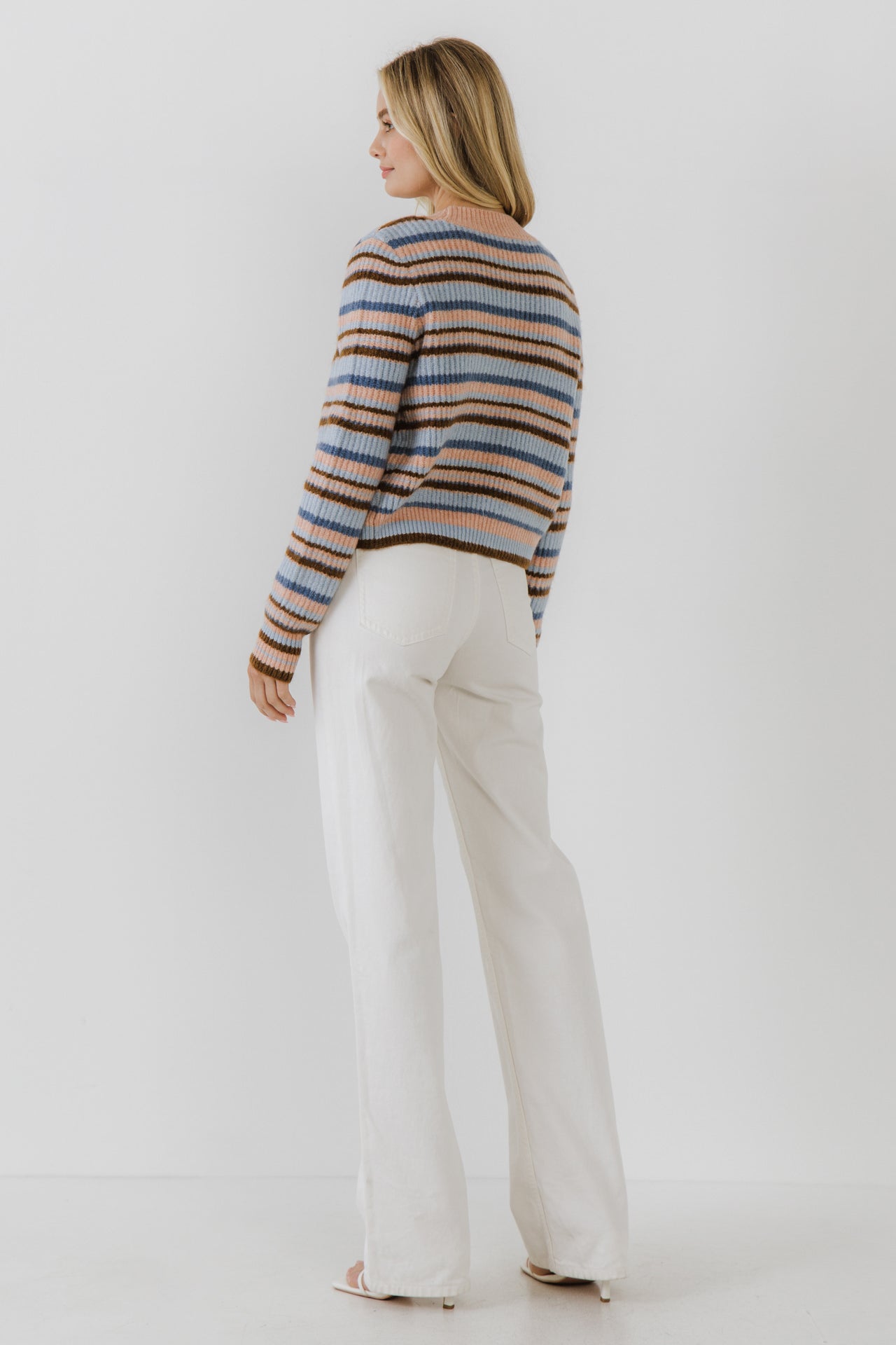 ENGLISH FACTORY - Knit Stripe Cardigan - SWEATERS & KNITS available at Objectrare