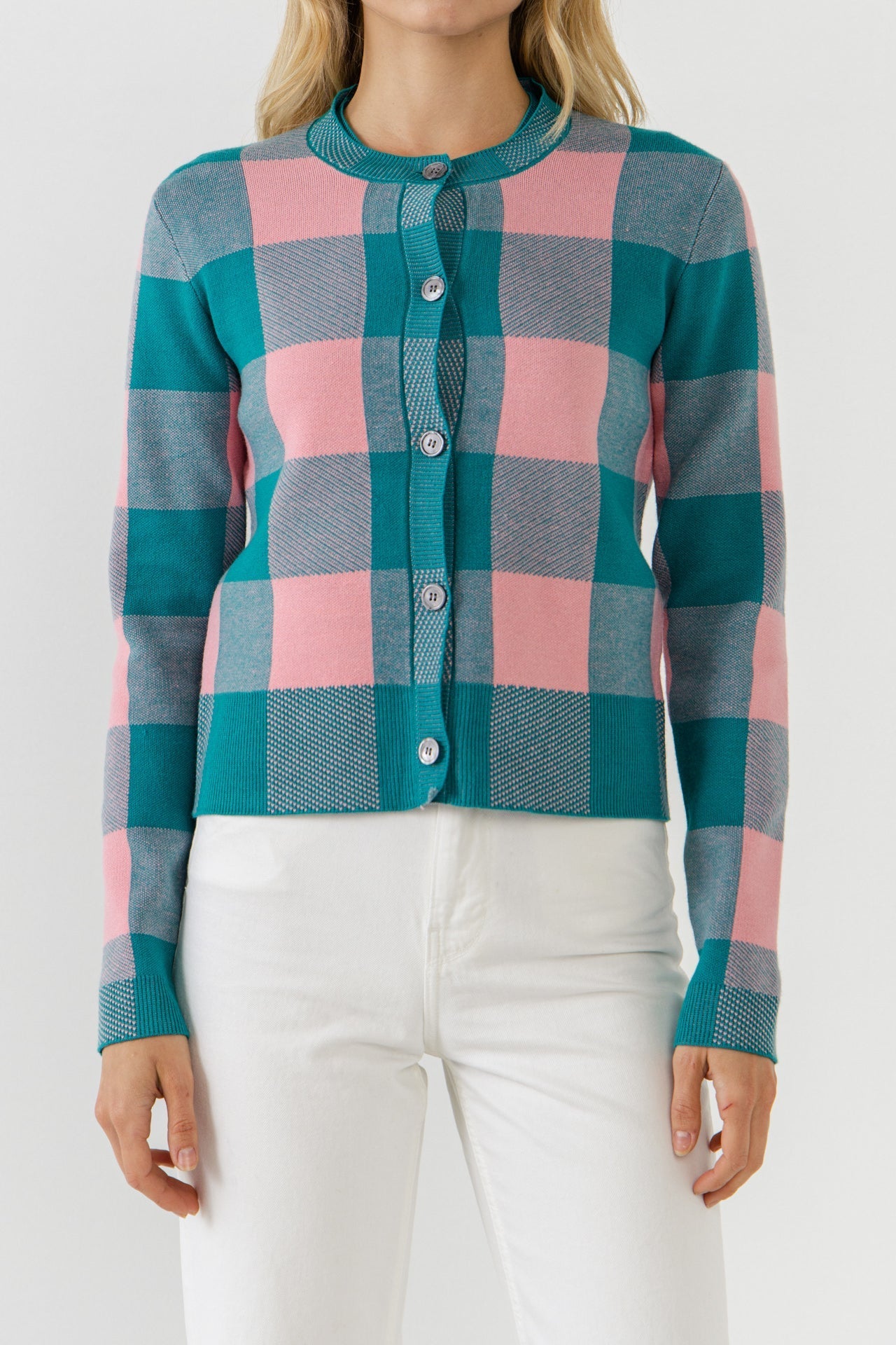 ENGLISH FACTORY - Plaid Cardigan - SWEATERS & KNITS available at Objectrare