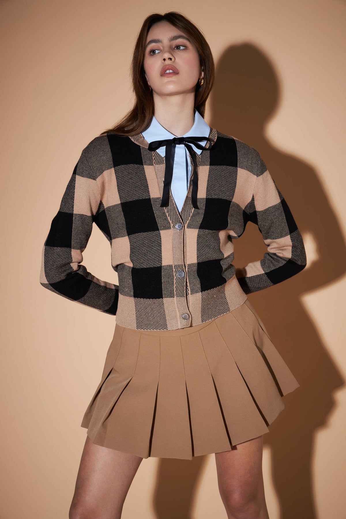 ENGLISH FACTORY - Plaid Cardigan - SWEATERS & KNITS available at Objectrare