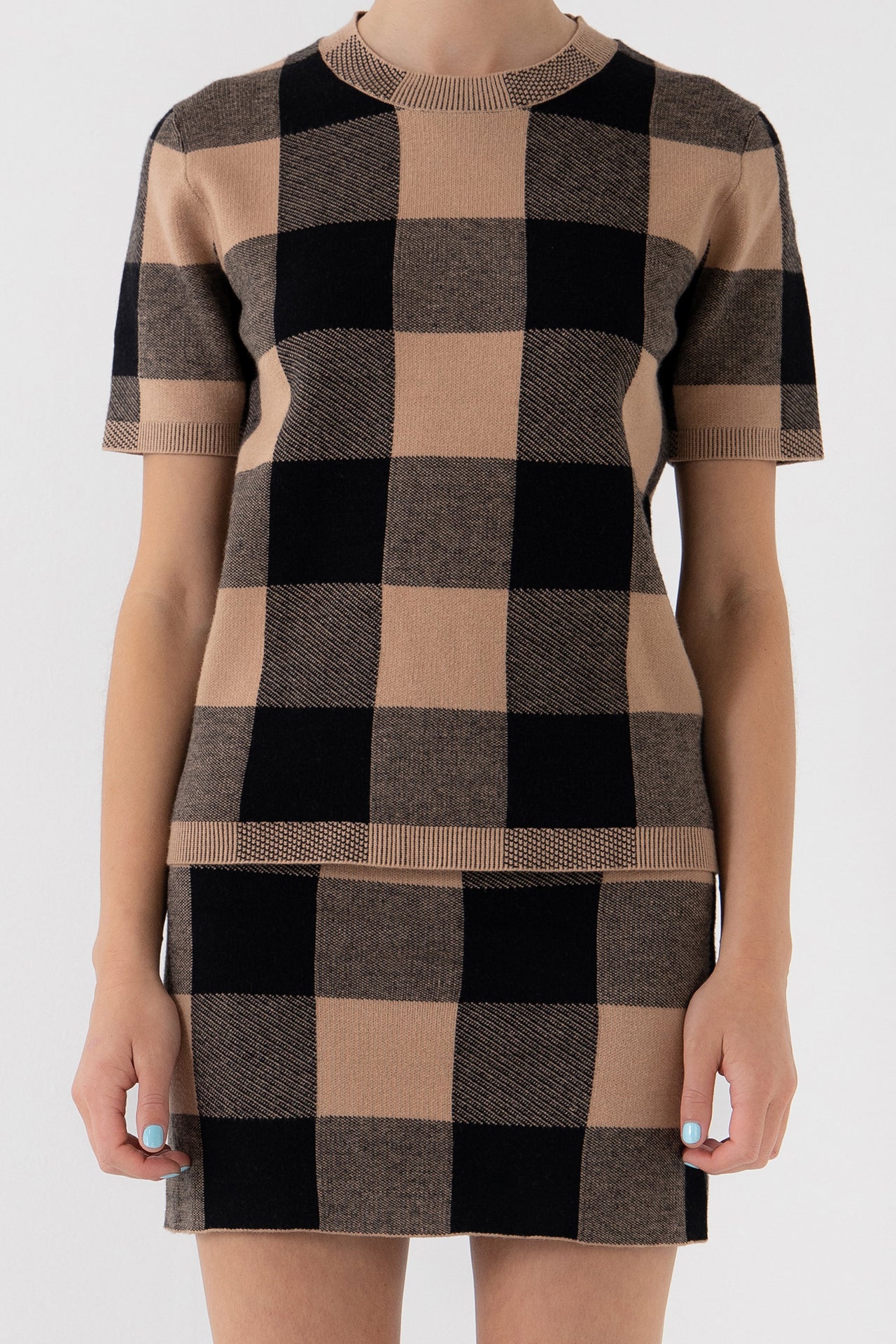 ENGLISH FACTORY - Gingham Sweater - SWEATERS & KNITS available at Objectrare