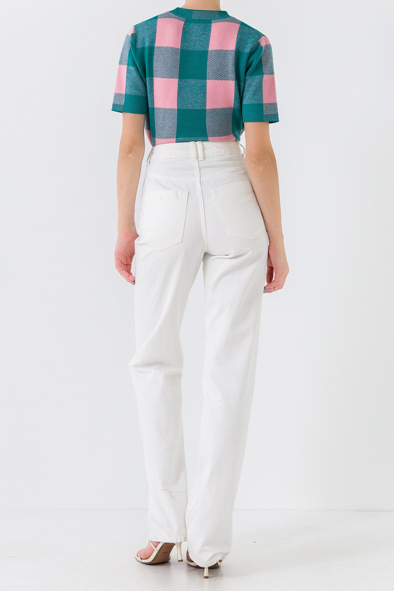 ENGLISH FACTORY - Gingham Sweater - SWEATERS & KNITS available at Objectrare