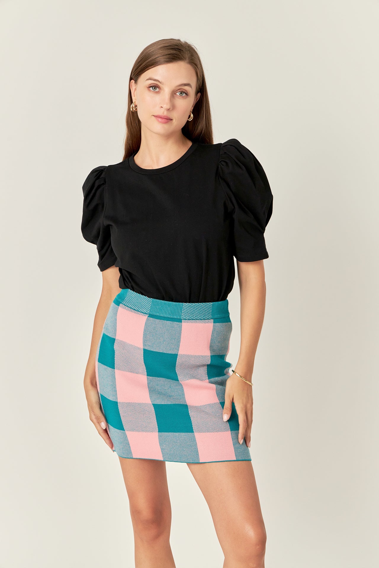 ENGLISH FACTORY - Gingham Mini Skirt - SKIRTS available at Objectrare
