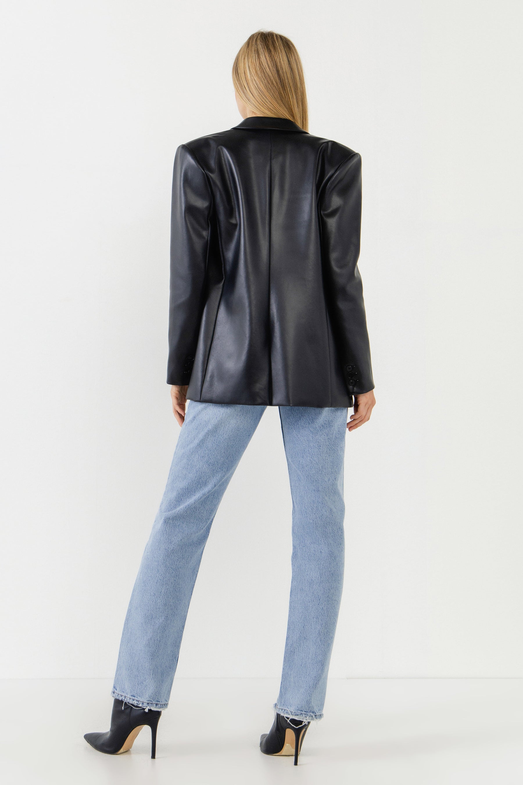 ENDLESS ROSE - Pu Oversized Blazer - BLAZERS available at Objectrare