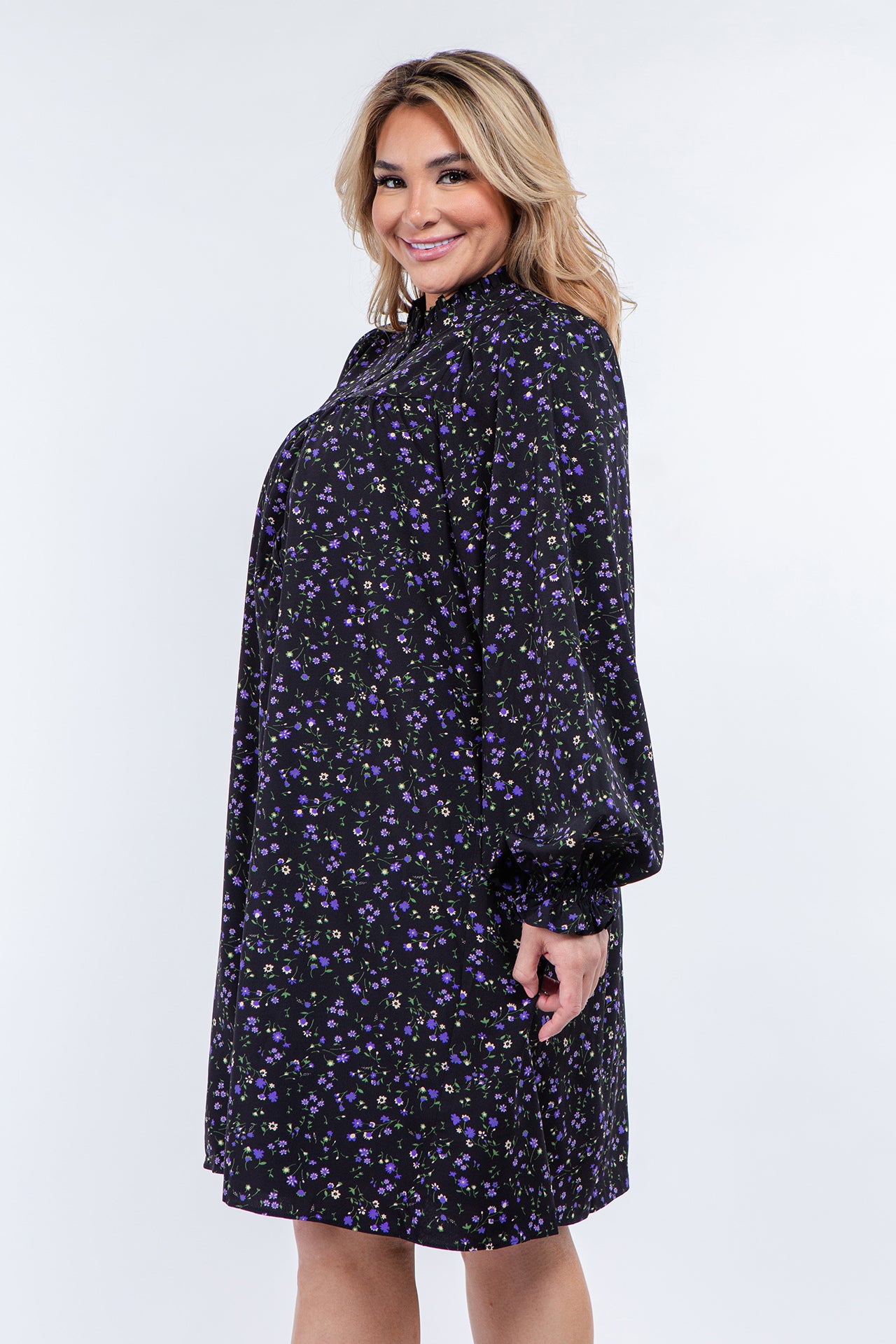 ENGLISH FACTORY - Floral Button Detail Mini Dress - DRESSES available at Objectrare